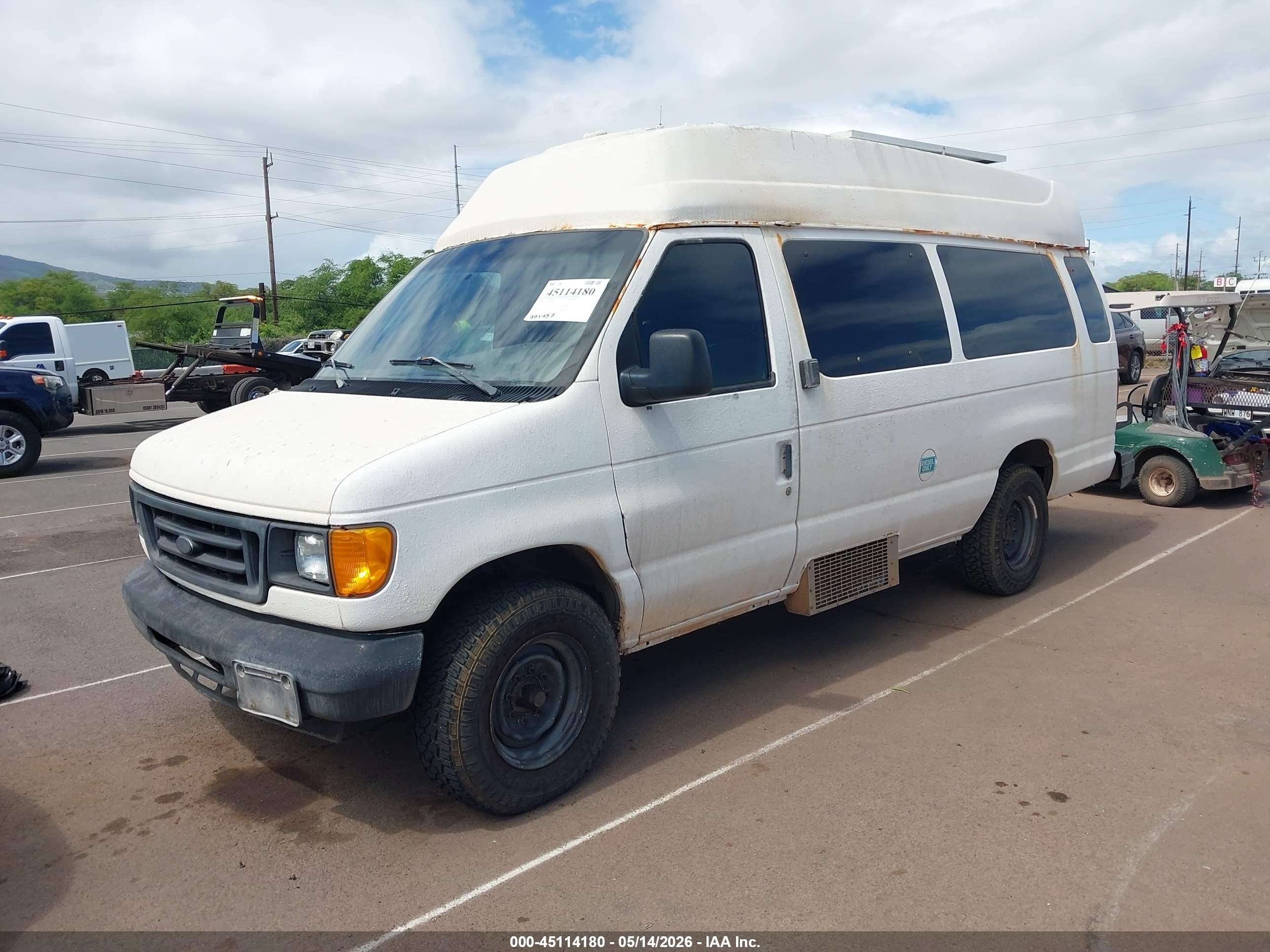 2004 Ford E-350 Super Duty Commercial/recreational Белый vin: 1FTSS34P84HA83518