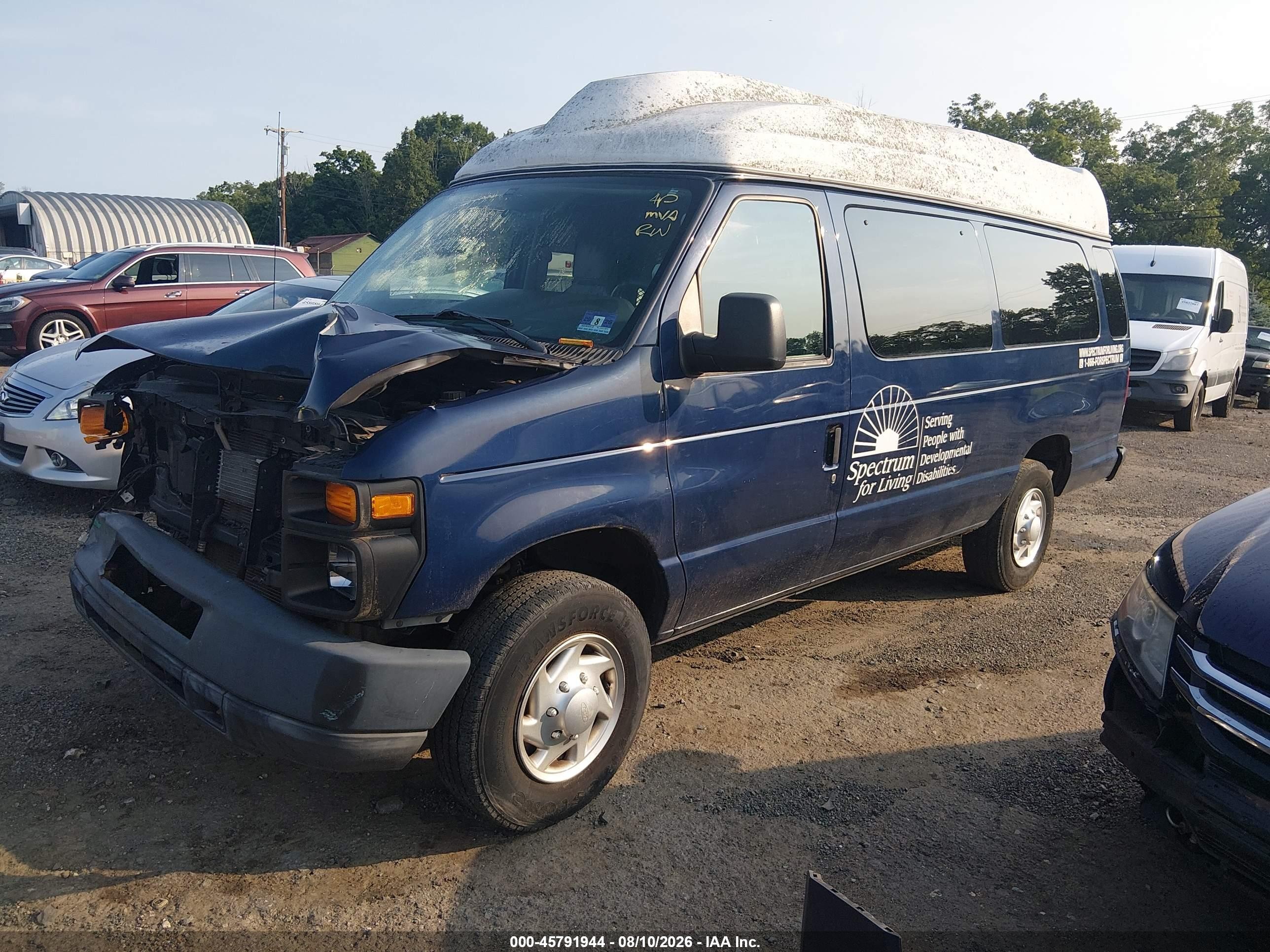 2011 Ford E-350 Super Duty Commercial Blue vin: 1FTSS3EL4BDB05420
