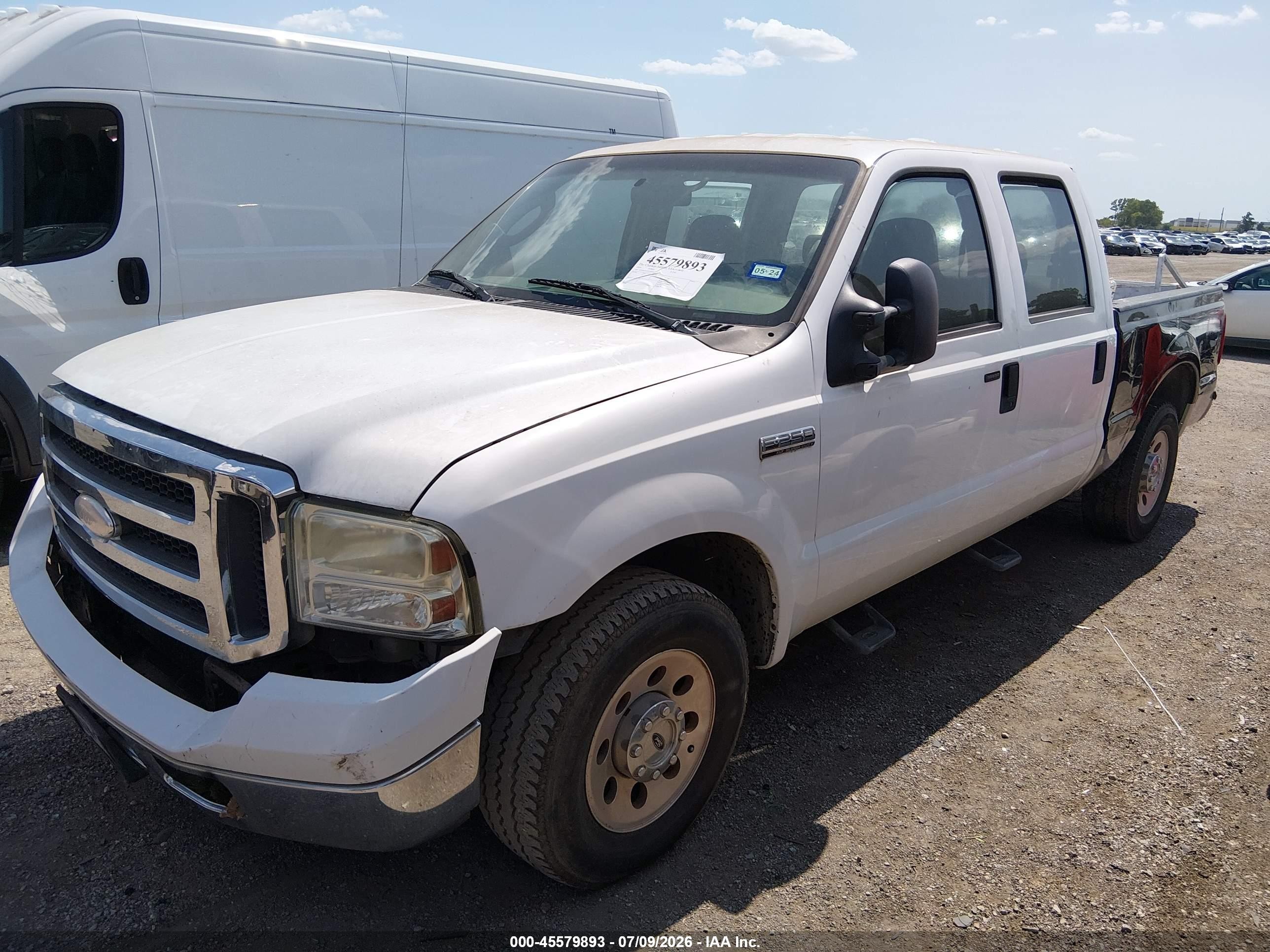 2005 Ford F-250 Lariat/xl/xlt White vin: 1FTSW20515EA56036