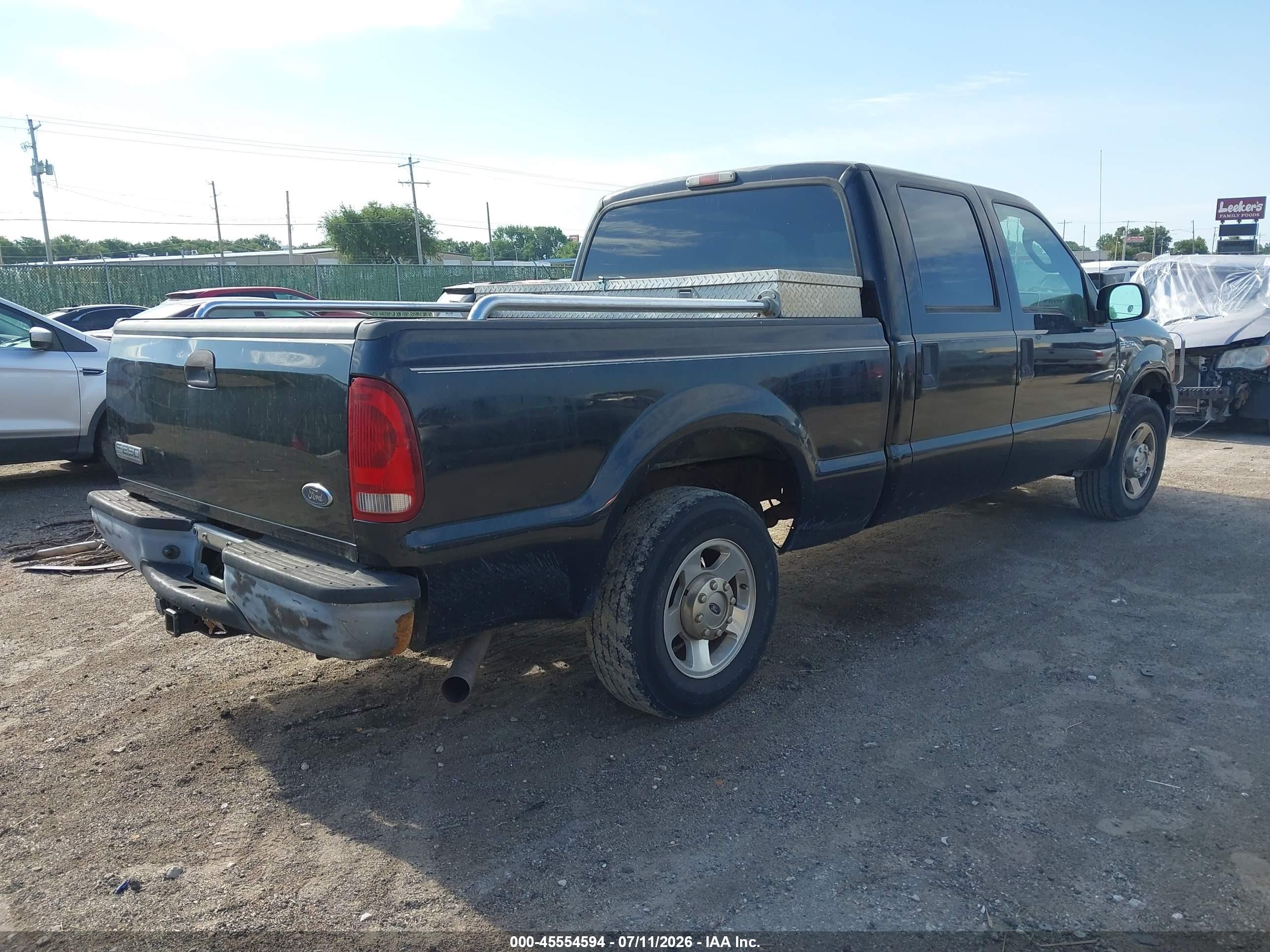 2006 Ford F-250 Lariat/xl/xlt Black vin: 1FTSW20536EC43439