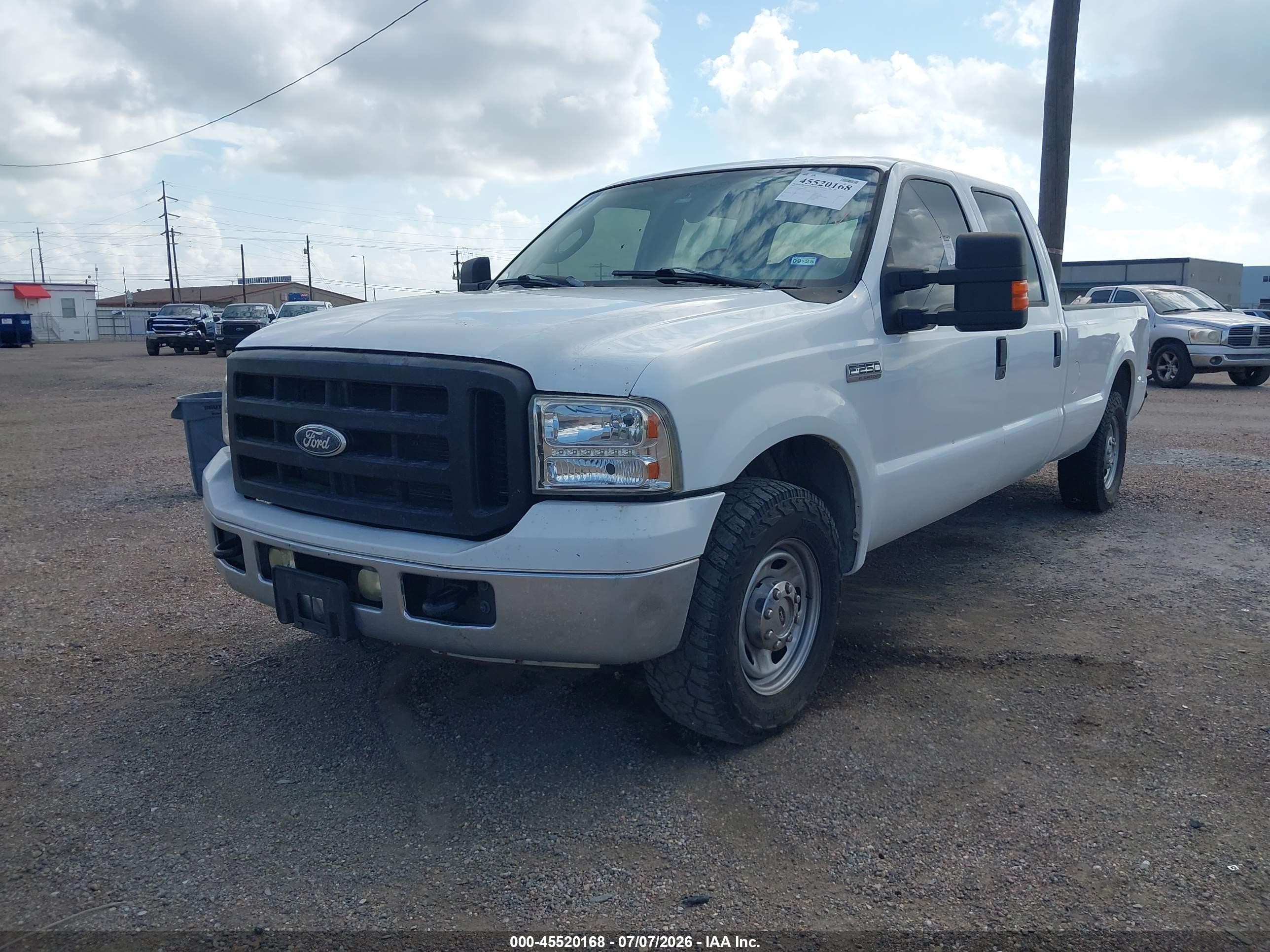 2007 Ford F-250 Lariat/xl/xlt White vin: 1FTSW20547EB40046