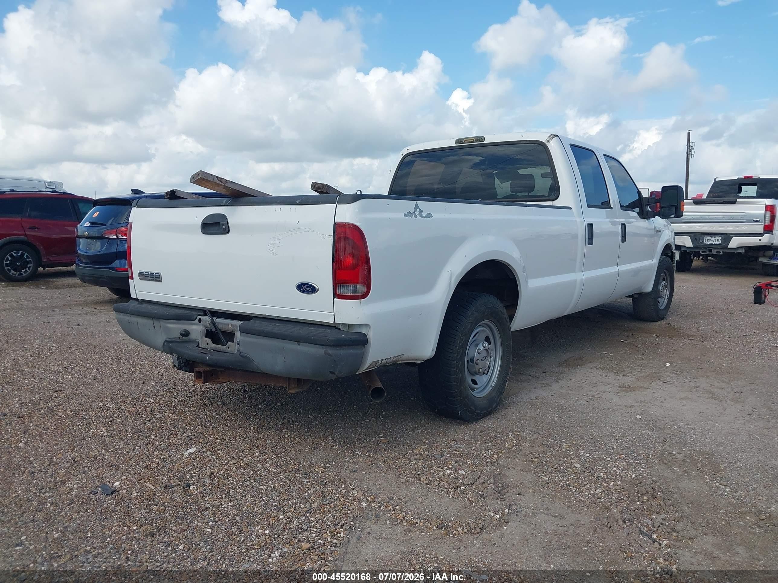 2007 Ford F-250 Lariat/xl/xlt White vin: 1FTSW20547EB40046