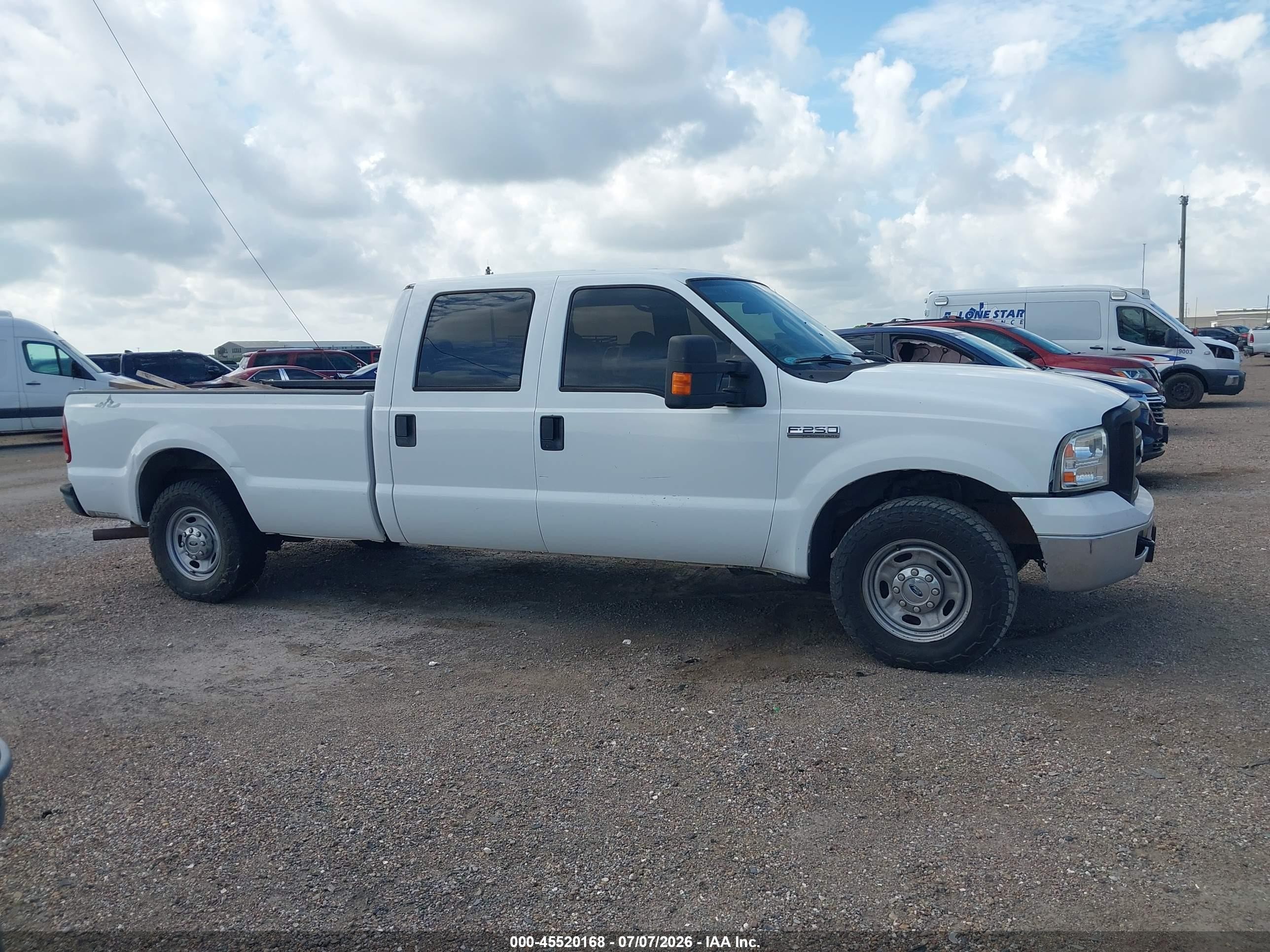 2007 Ford F-250 Lariat/xl/xlt White vin: 1FTSW20547EB40046