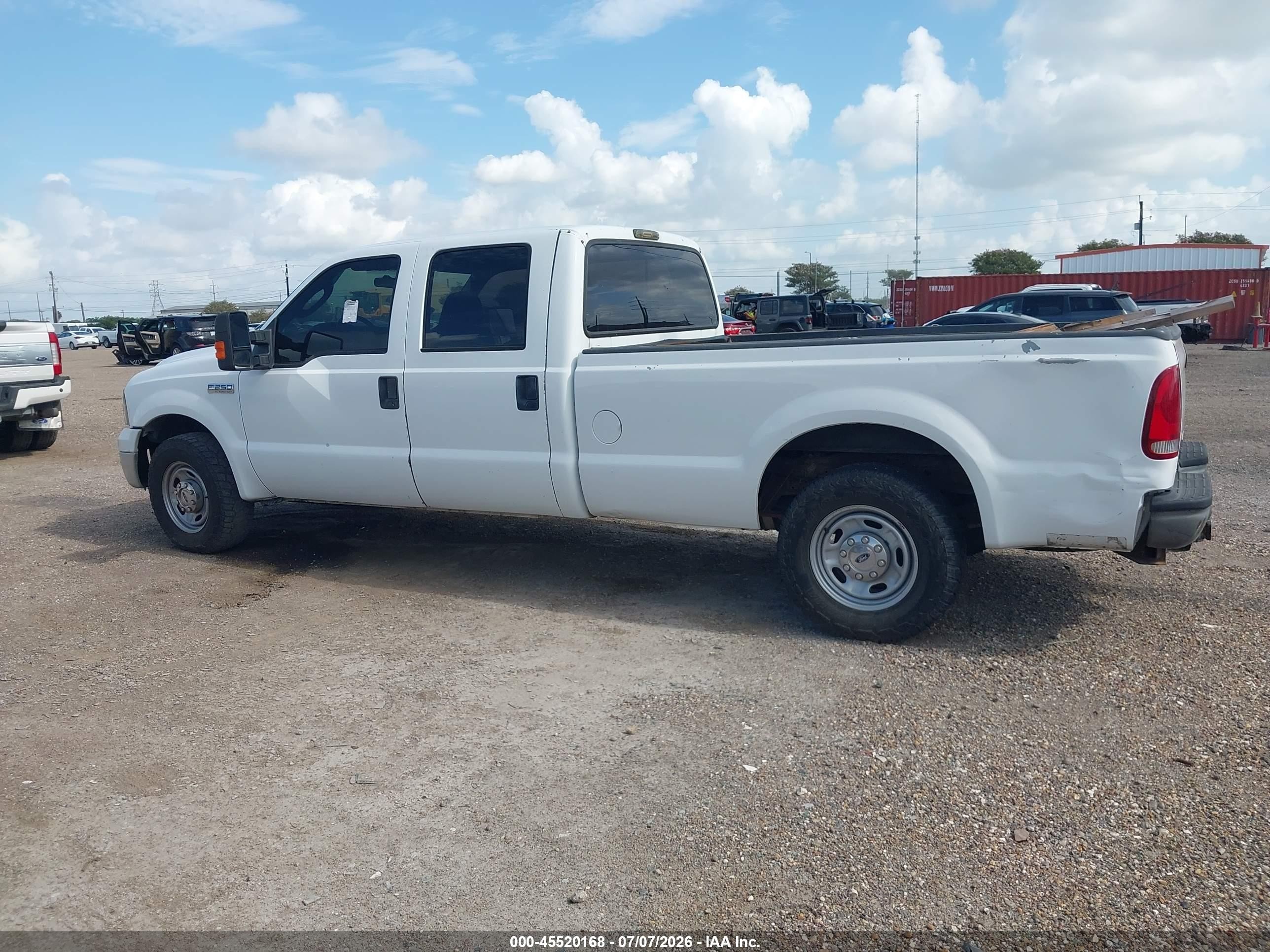 2007 Ford F-250 Lariat/xl/xlt White vin: 1FTSW20547EB40046