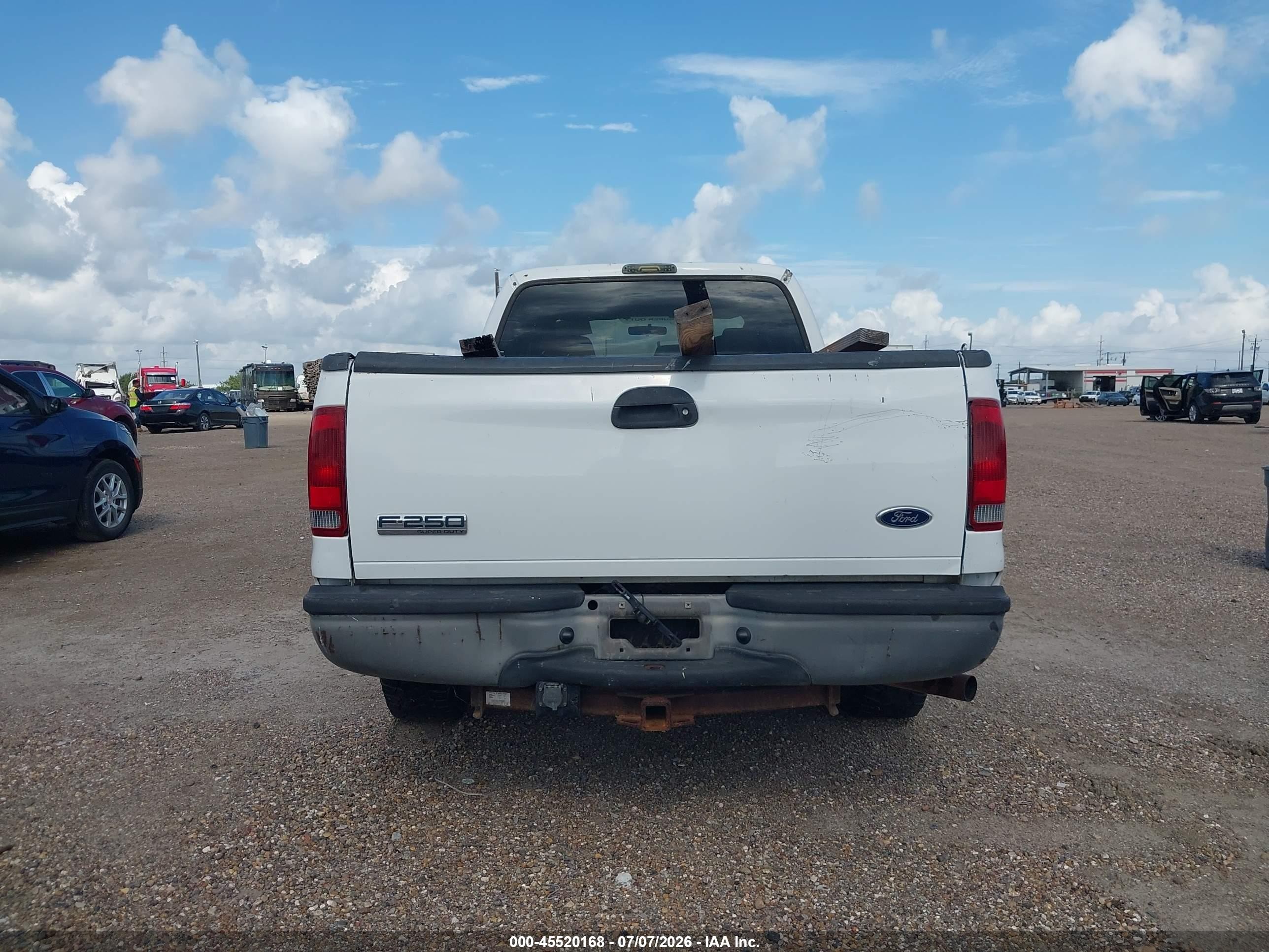 2007 Ford F-250 Lariat/xl/xlt White vin: 1FTSW20547EB40046