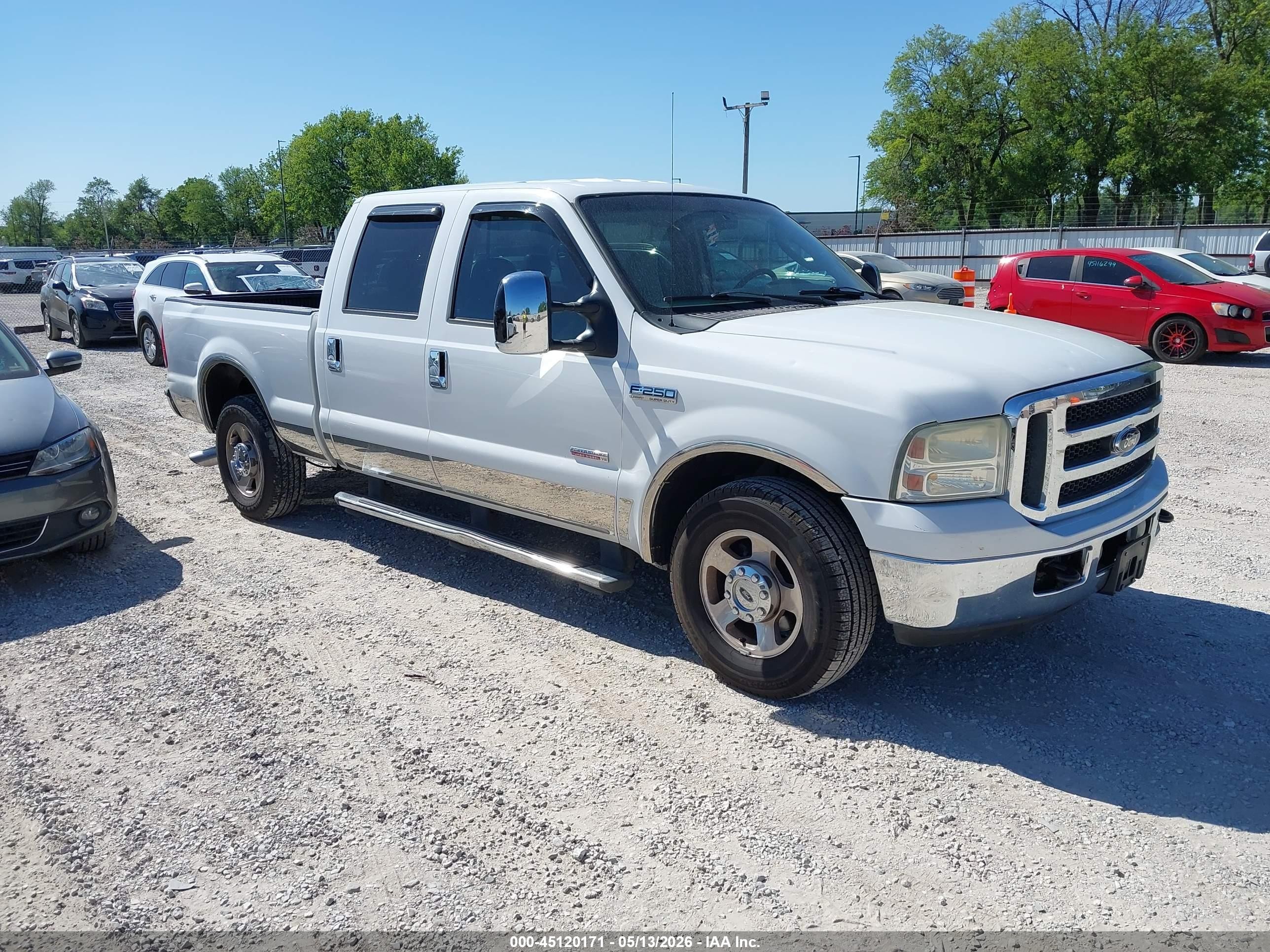 2007 Ford F-250 Lariat/xl/xlt White vin: 1FTSW20P17EA30380
