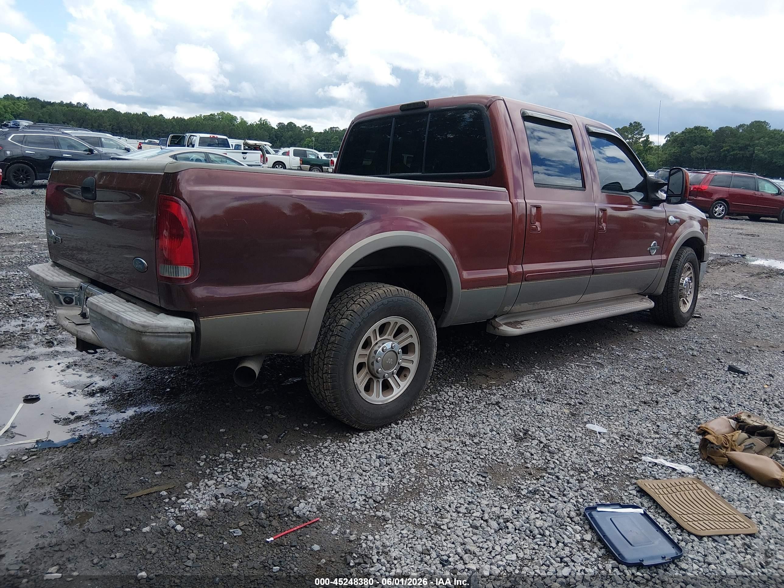 2006 Ford F-250 Lariat/xl/xlt Burgundy vin: 1FTSW20P26EC03676