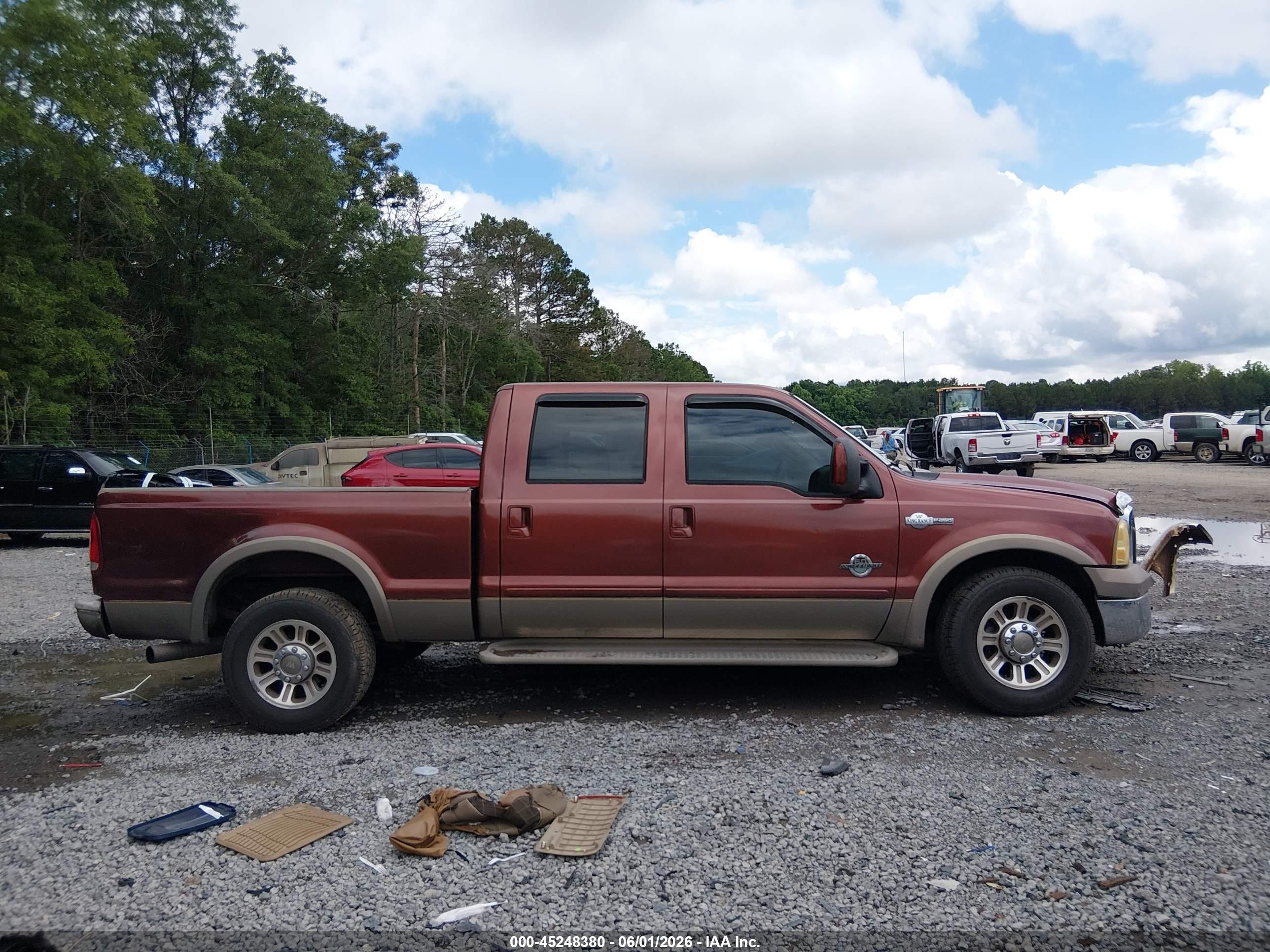 2006 Ford F-250 Lariat/xl/xlt Burgundy vin: 1FTSW20P26EC03676