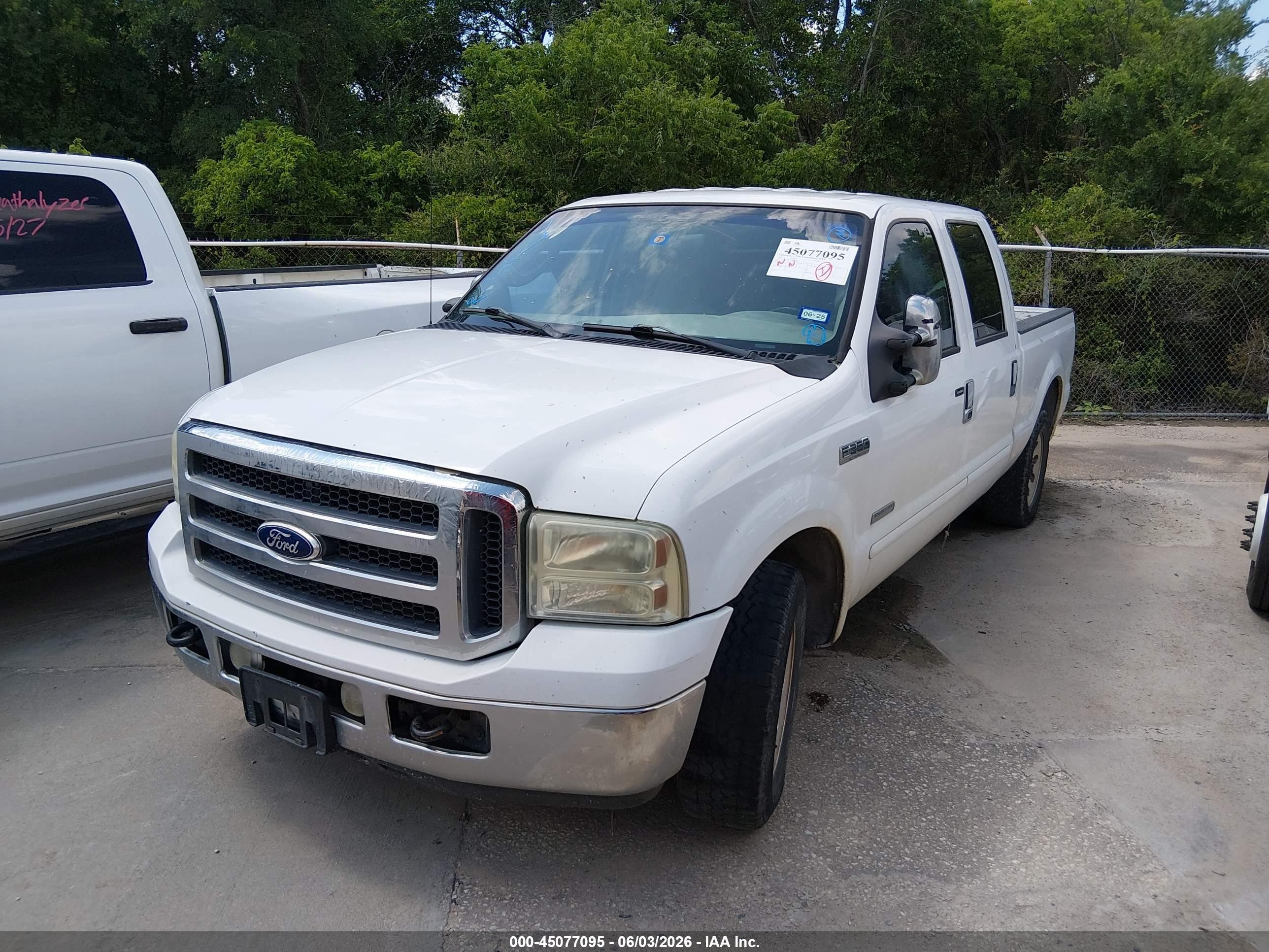 2007 Ford F-250 Lariat/xl/xlt White vin: 1FTSW20P27EA59466