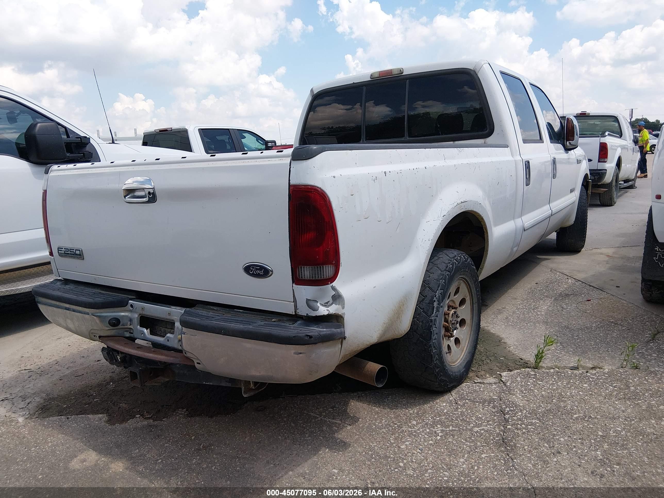 2007 Ford F-250 Lariat/xl/xlt White vin: 1FTSW20P27EA59466