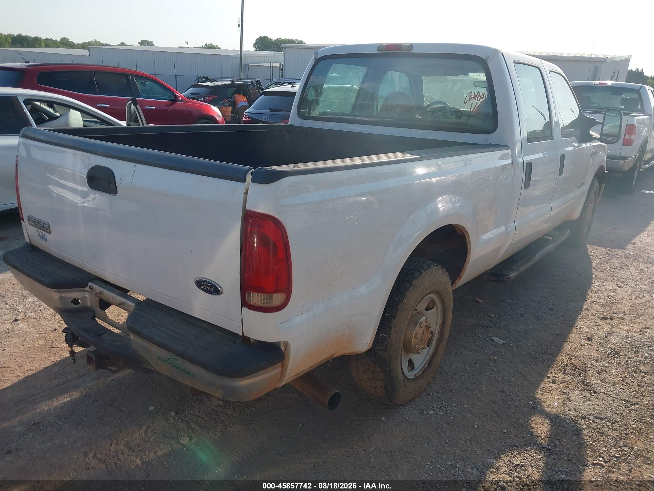 2006 Ford F-250 Lariat/xl/xlt White vin: 1FTSW20P36EB97452