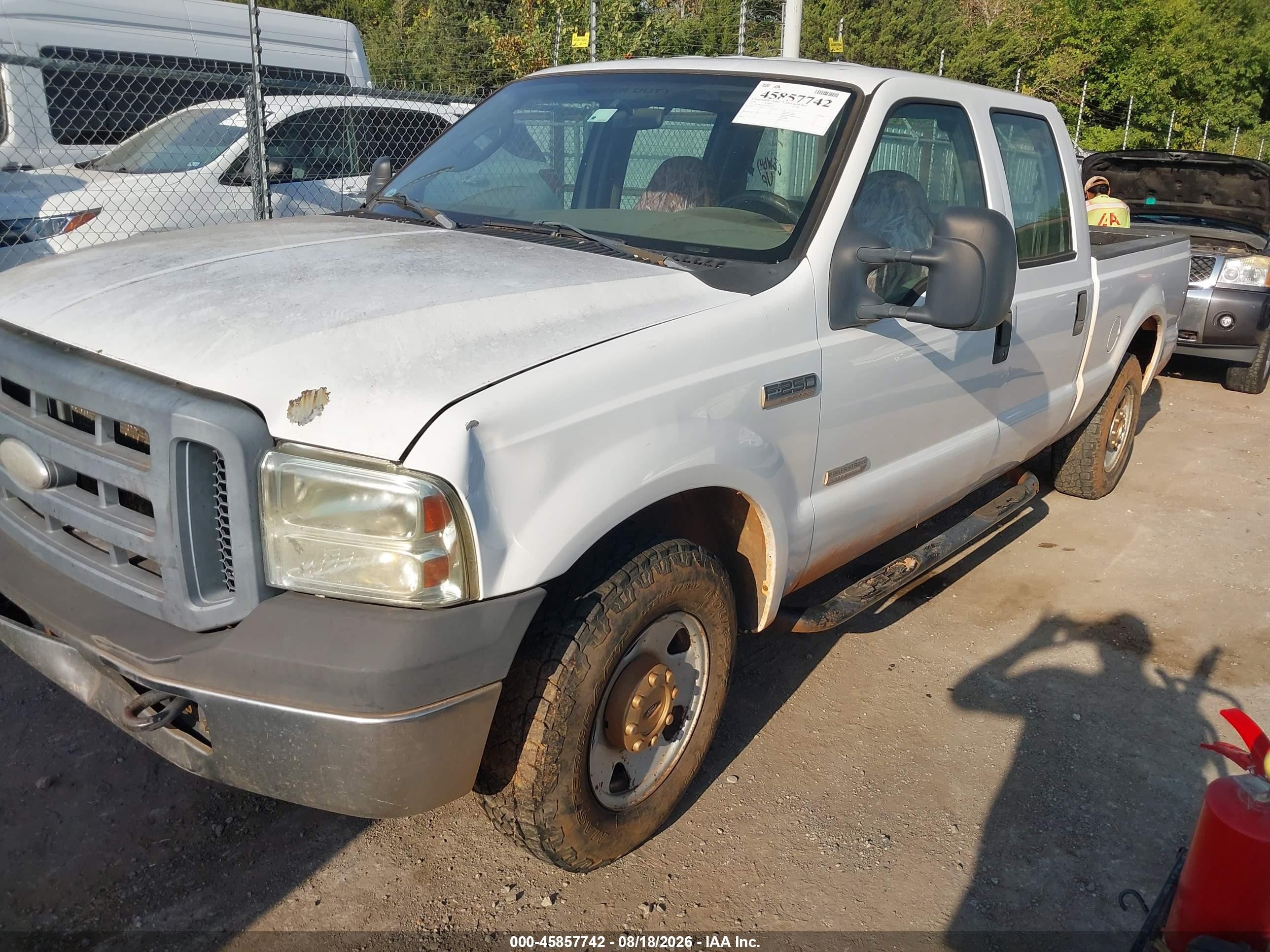 2006 Ford F-250 Lariat/xl/xlt White vin: 1FTSW20P36EB97452