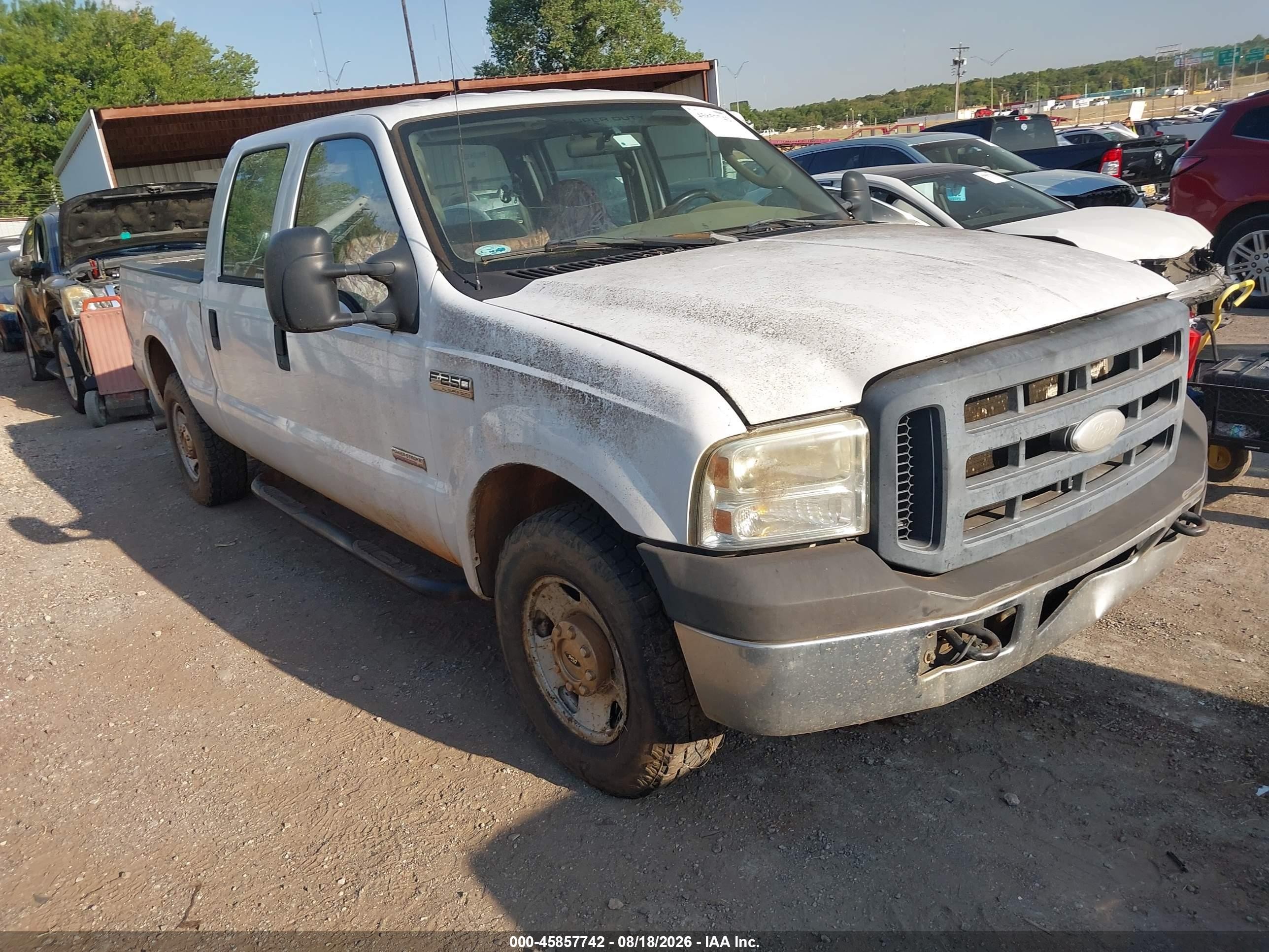 2006 Ford F-250 Lariat/xl/xlt White vin: 1FTSW20P36EB97452