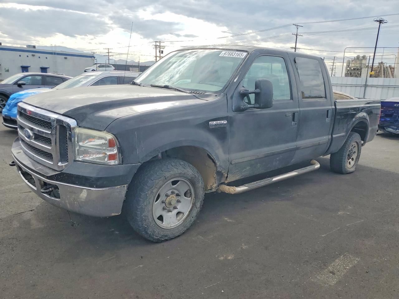 2005 Ford F250 Super Duty Black vin: 1FTSW20P65ED22099
