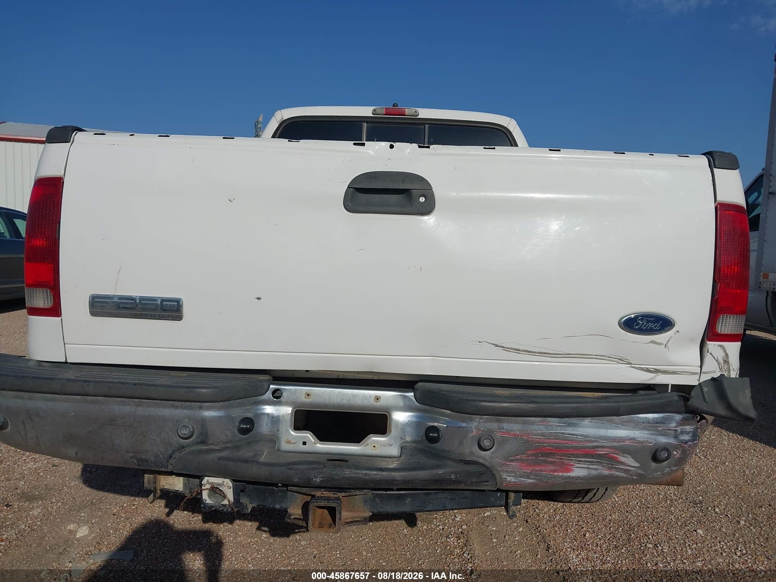 2005 Ford F-250 Lariat/xl/xlt White vin: 1FTSW20P75EC64097