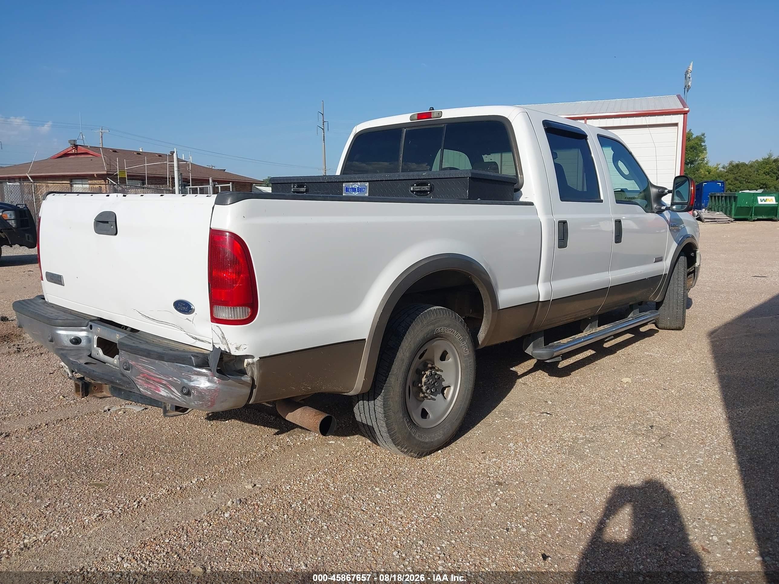 2005 Ford F-250 Lariat/xl/xlt White vin: 1FTSW20P75EC64097