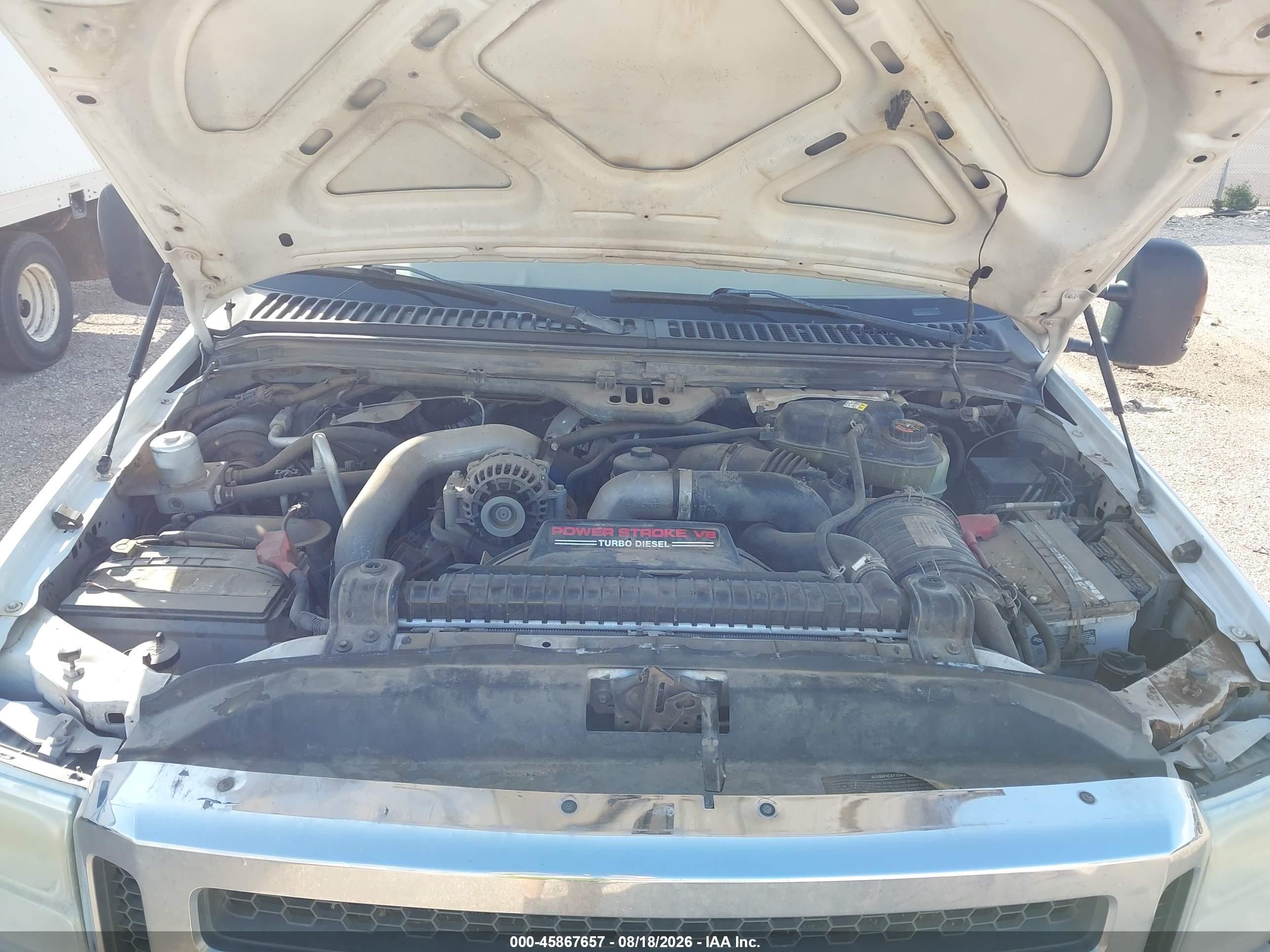 2005 Ford F-250 Lariat/xl/xlt White vin: 1FTSW20P75EC64097