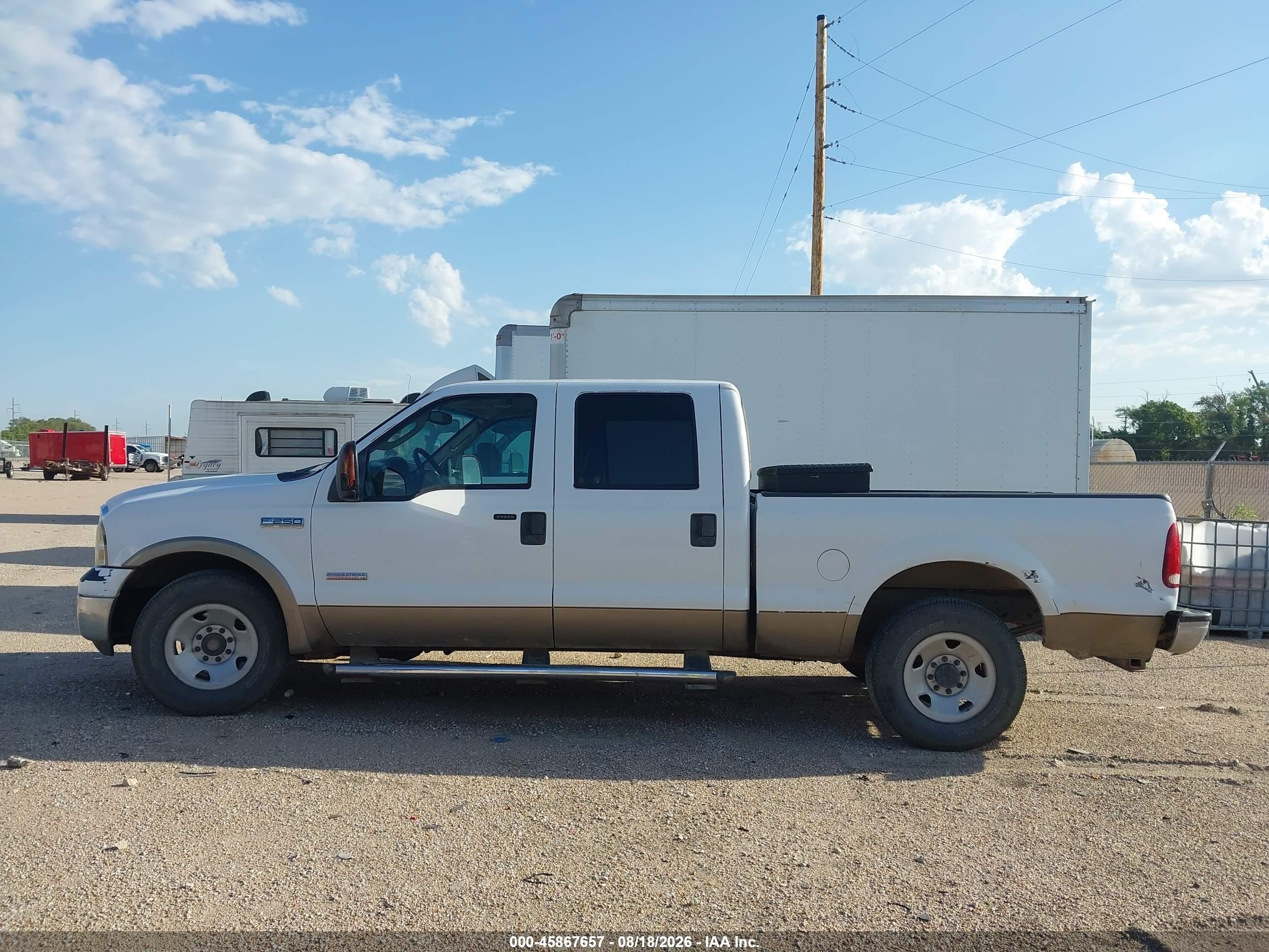2005 Ford F-250 Lariat/xl/xlt White vin: 1FTSW20P75EC64097