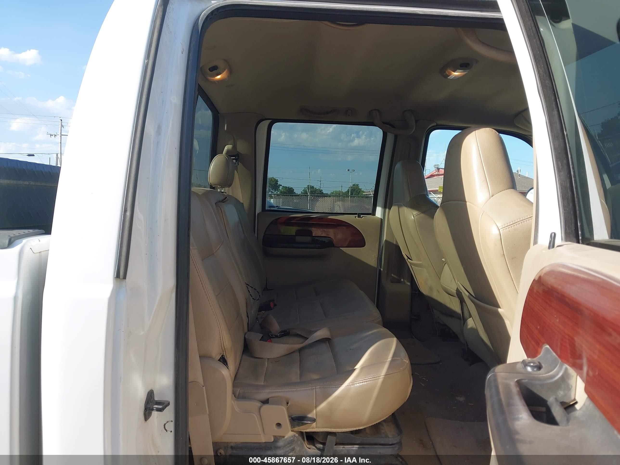 2005 Ford F-250 Lariat/xl/xlt White vin: 1FTSW20P75EC64097