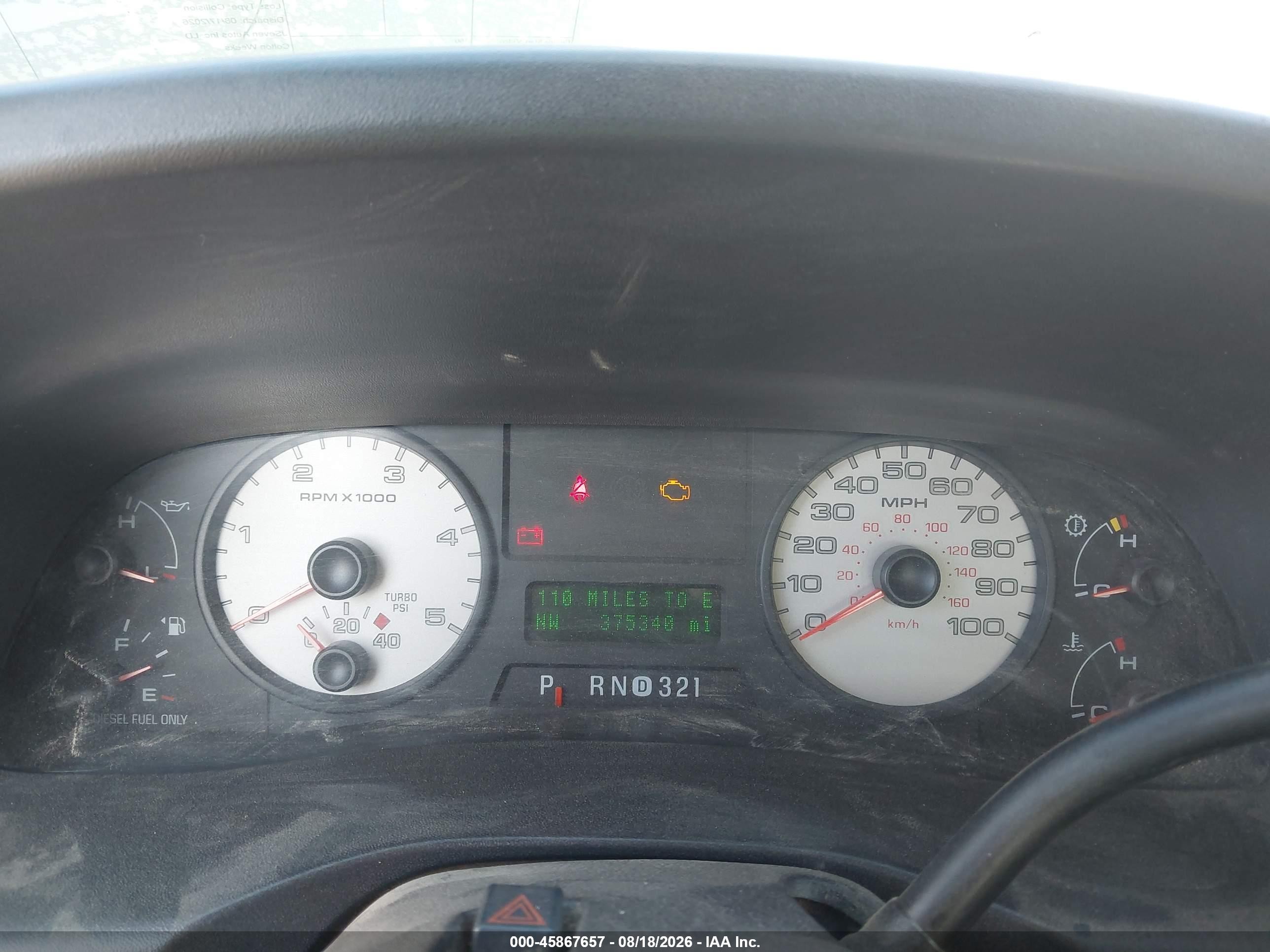 2005 Ford F-250 Lariat/xl/xlt White vin: 1FTSW20P75EC64097
