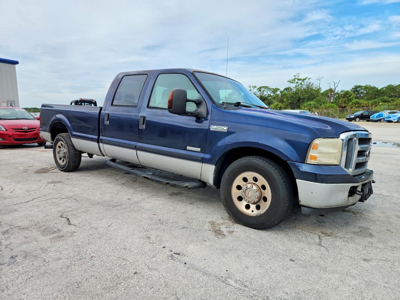 2005 Ford F250 Super Duty Blue vin: 1FTSW20P85EC65050