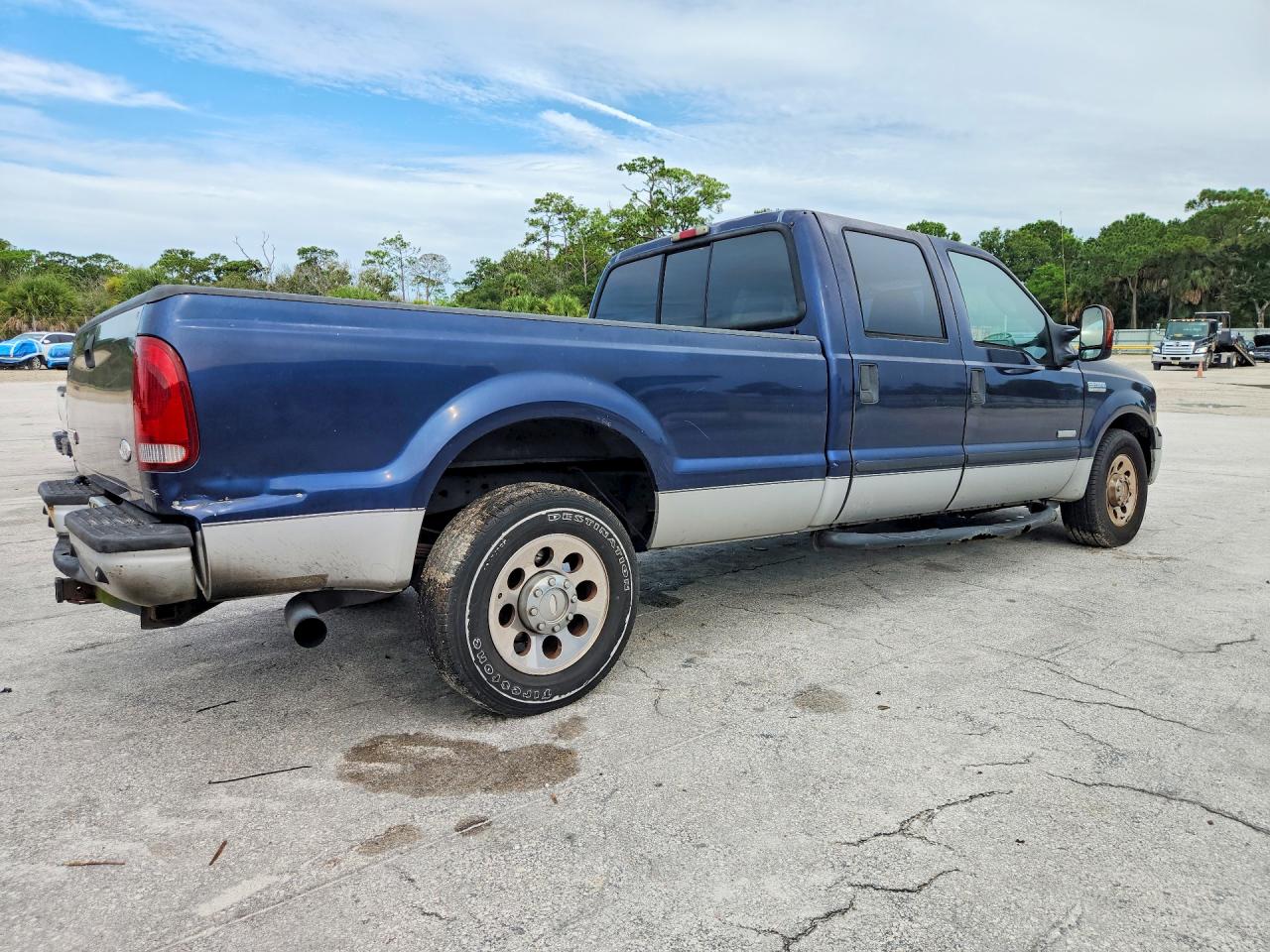 2005 Ford F250 Super Duty Blue vin: 1FTSW20P85EC65050