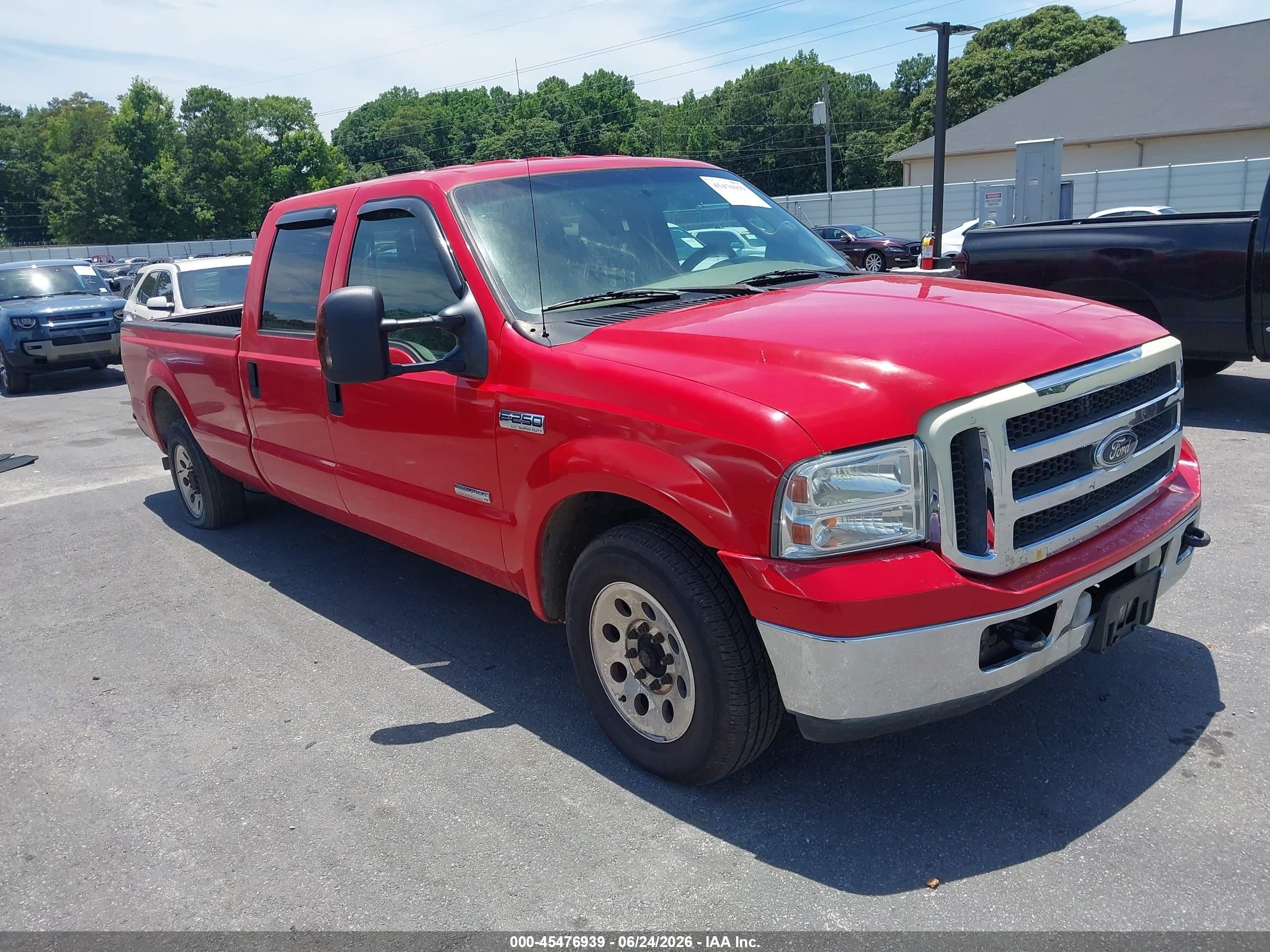 2007 Ford F-250 Lariat/xl/xlt Red vin: 1FTSW20PX7EA66892