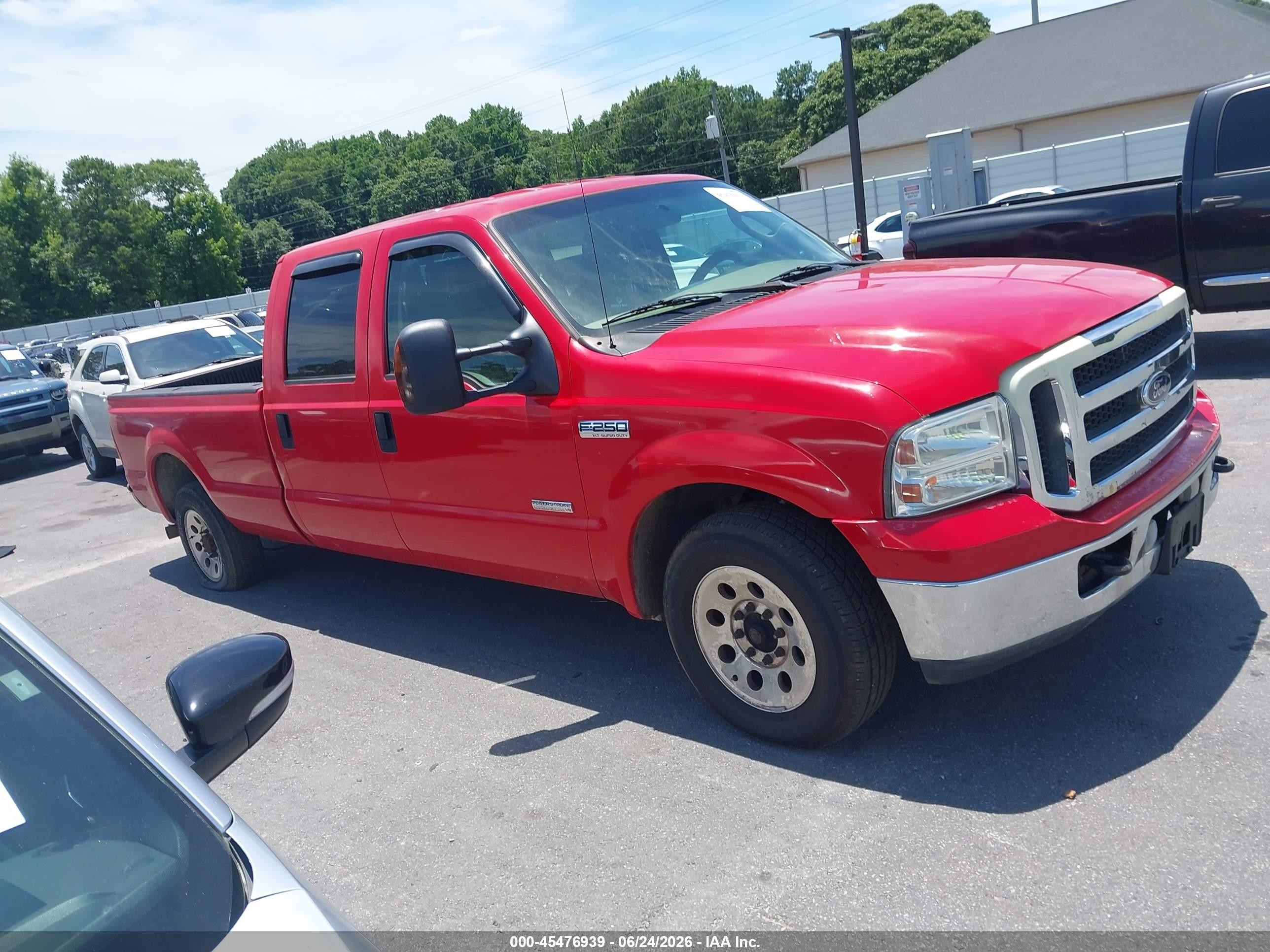 2007 Ford F-250 Lariat/xl/xlt Красный vin: 1FTSW20PX7EA66892