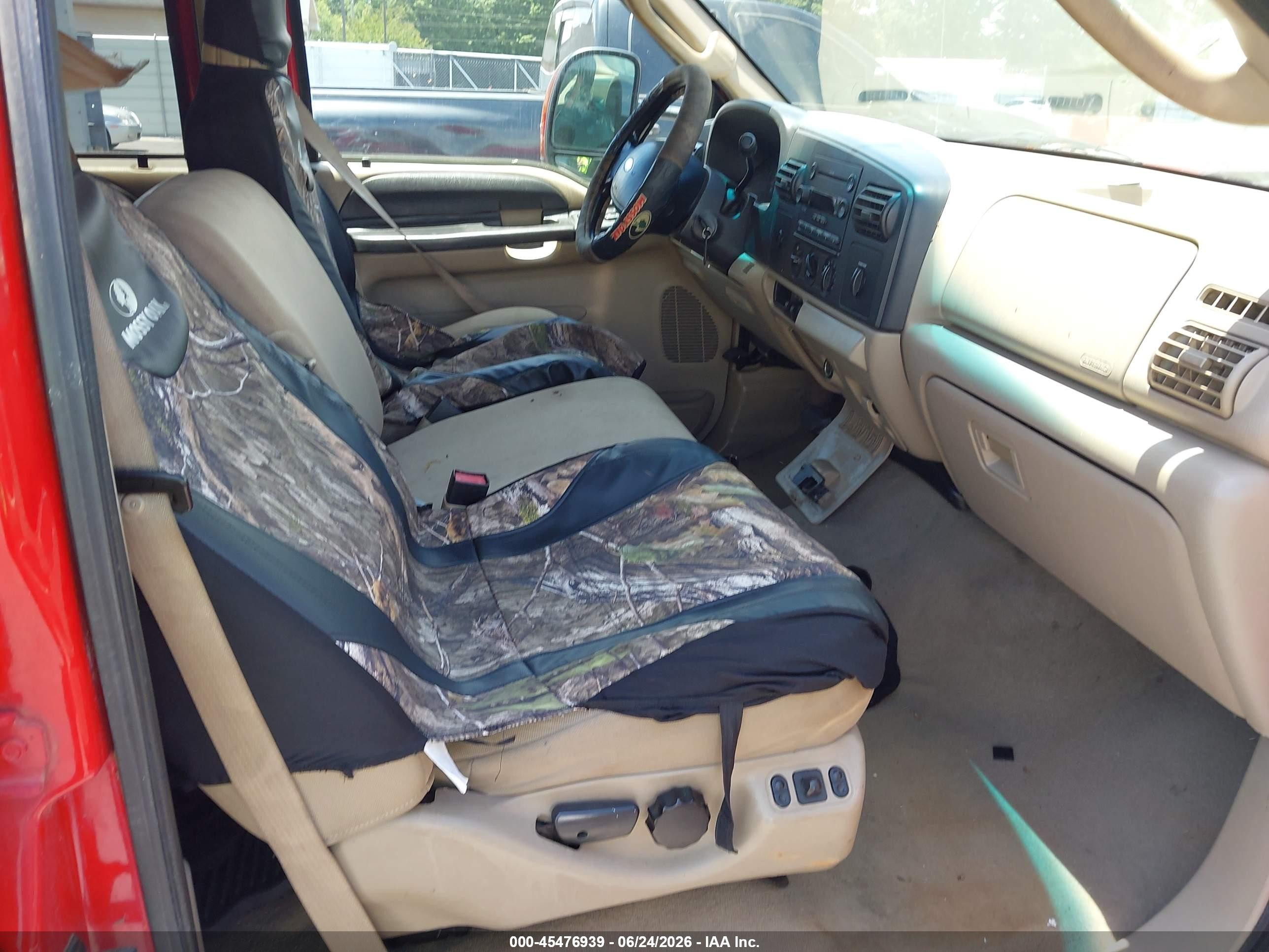 2007 Ford F-250 Lariat/xl/xlt Красный vin: 1FTSW20PX7EA66892