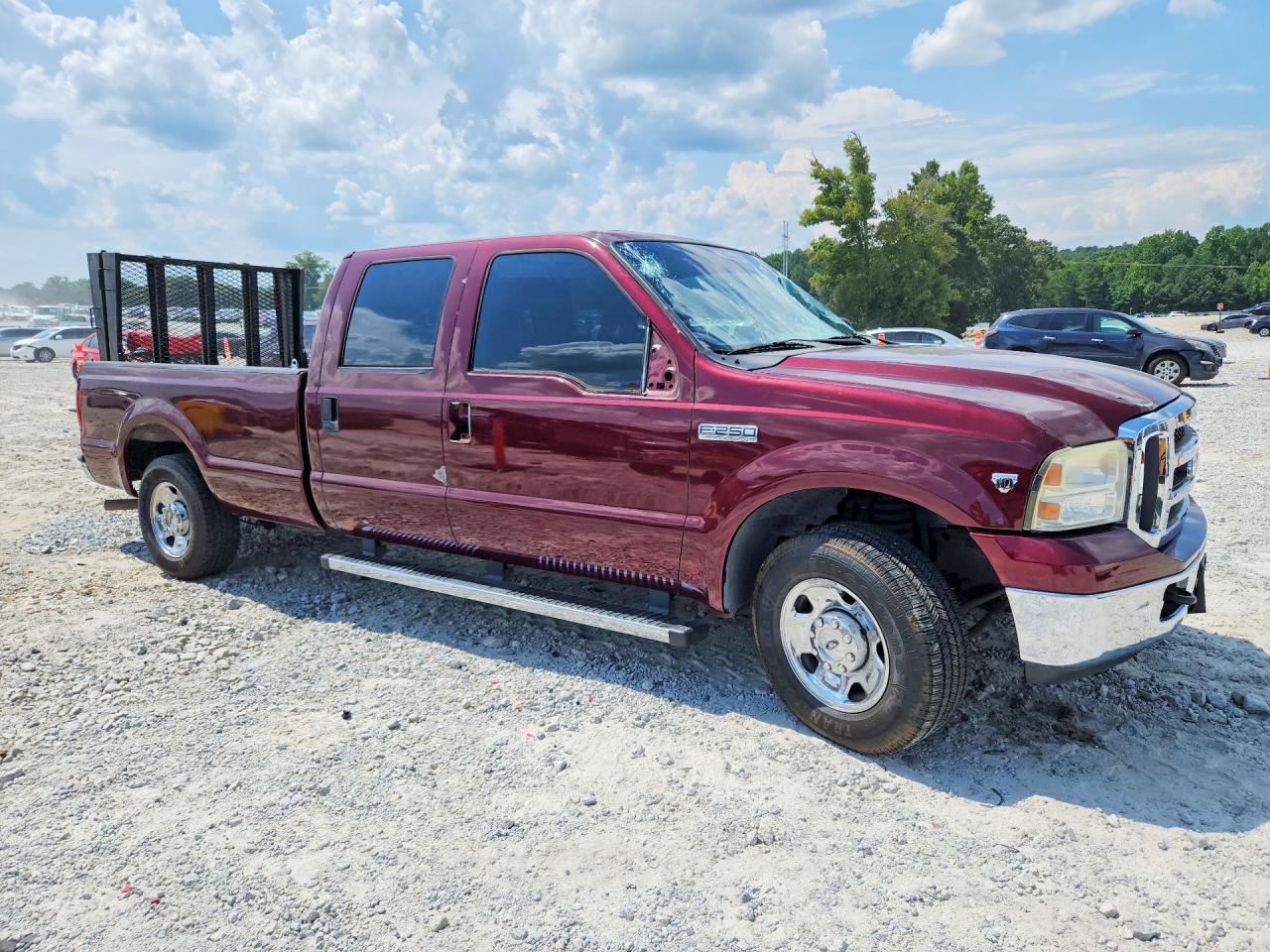 2005 Ford F250 Super Duty Red vin: 1FTSW20Y75EC86397