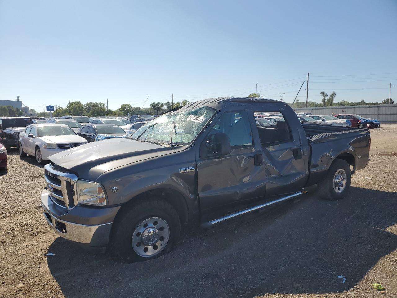 2005 Ford F250 Super Duty Gray vin: 1FTSW20YX5EC43592