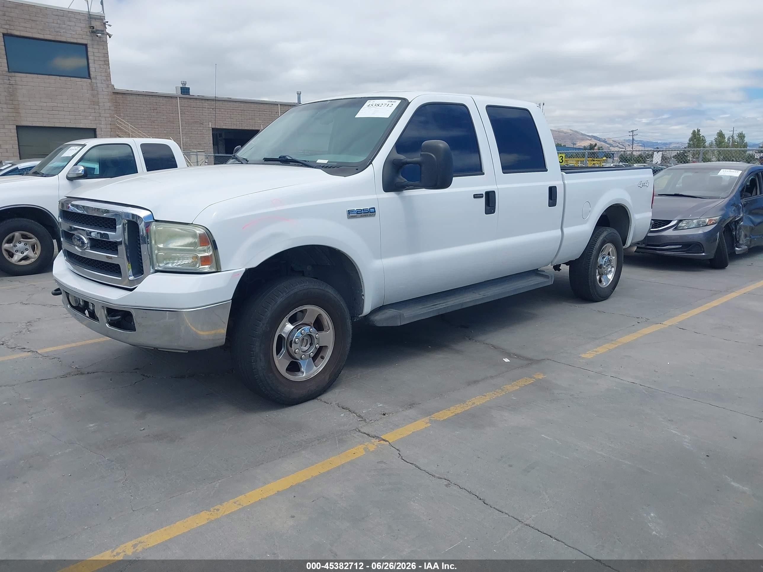 2006 Ford F-250 Lariat/xl/xlt White vin: 1FTSW21506EA55556