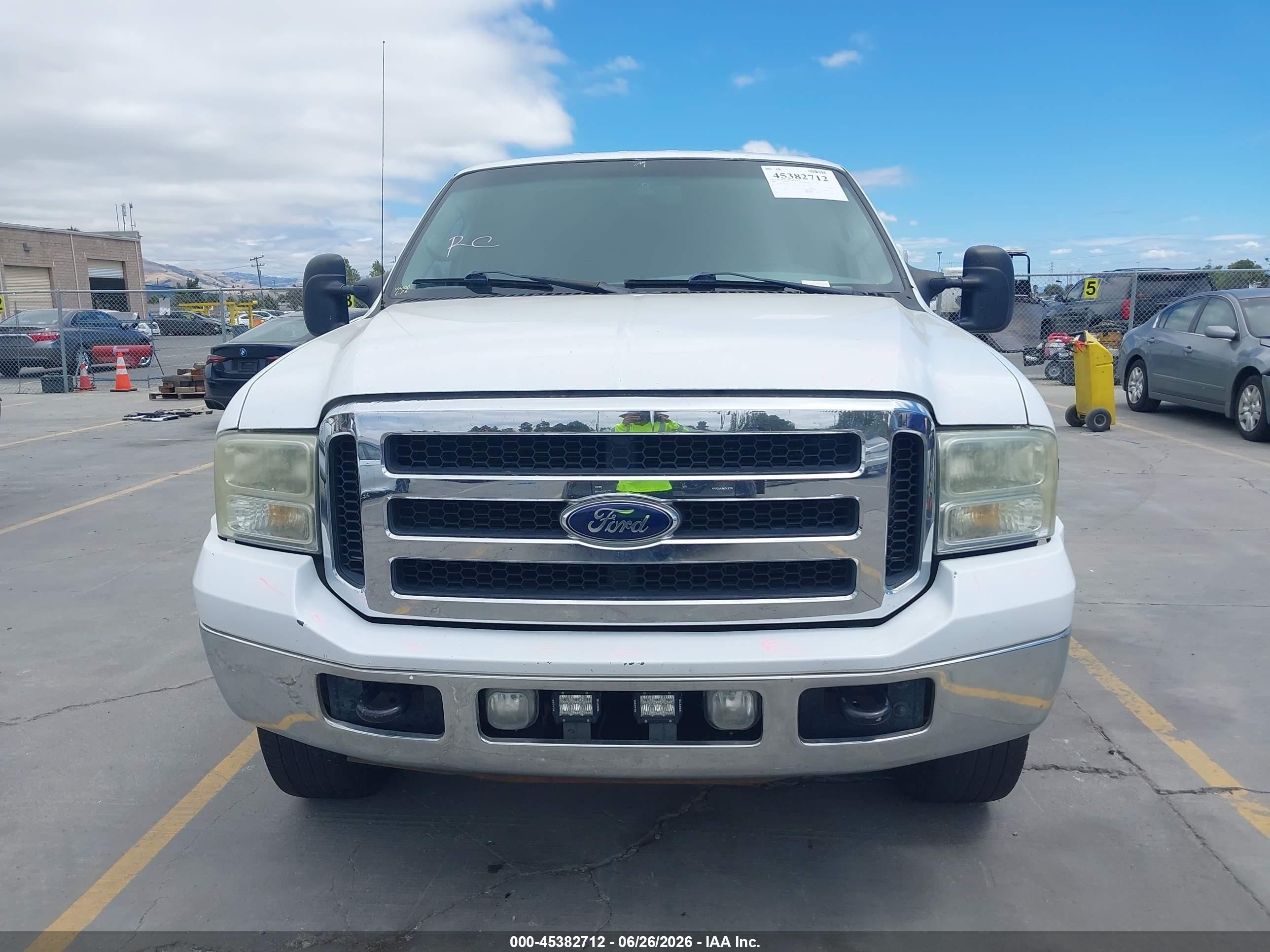 2006 Ford F-250 Lariat/xl/xlt White vin: 1FTSW21506EA55556