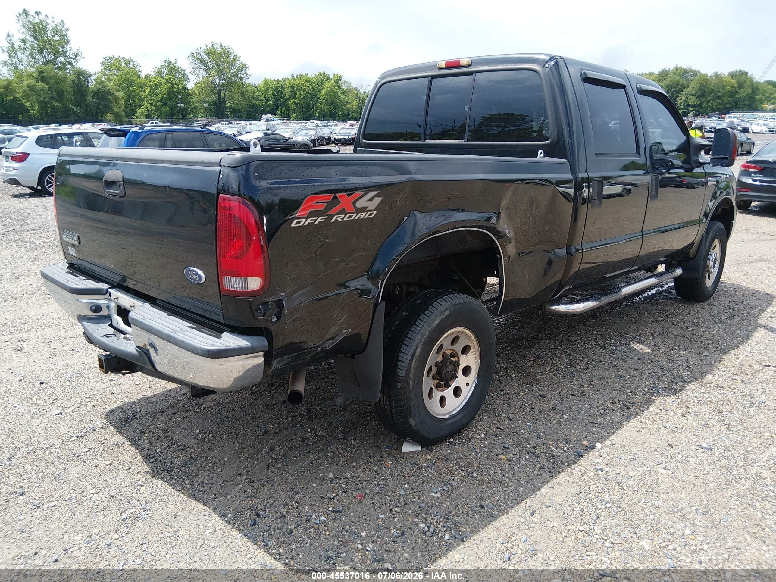 2006 Ford F-250 Lariat/xl/xlt Black vin: 1FTSW21516EA76884