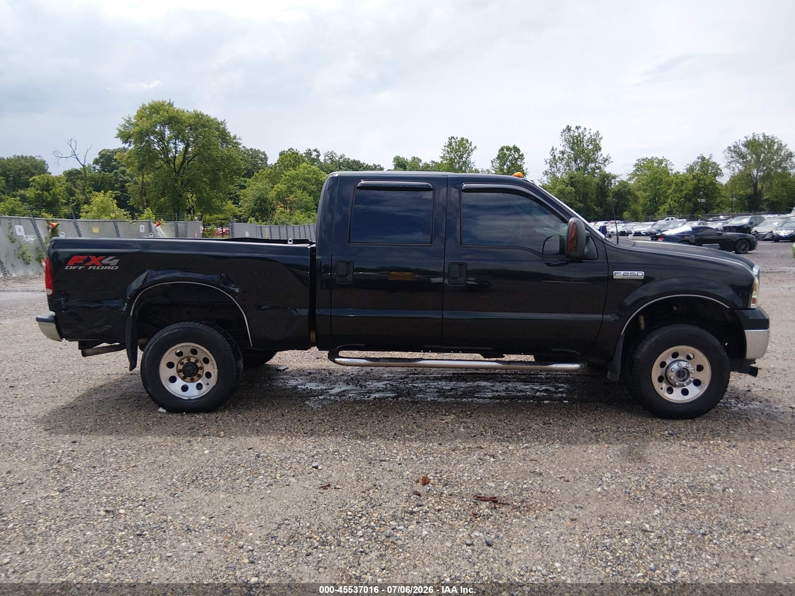 2006 Ford F-250 Lariat/xl/xlt Black vin: 1FTSW21516EA76884