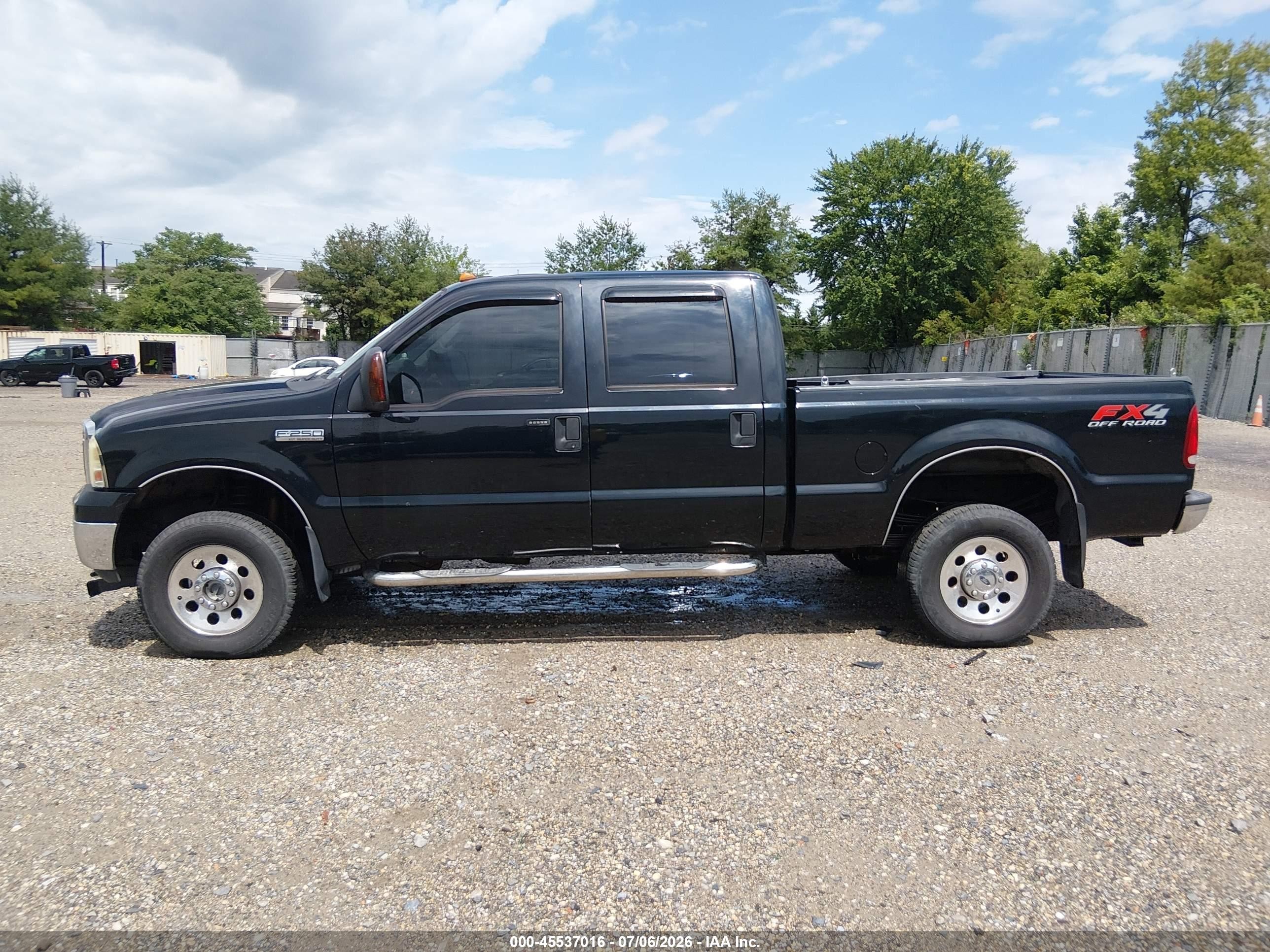 2006 Ford F-250 Lariat/xl/xlt Black vin: 1FTSW21516EA76884