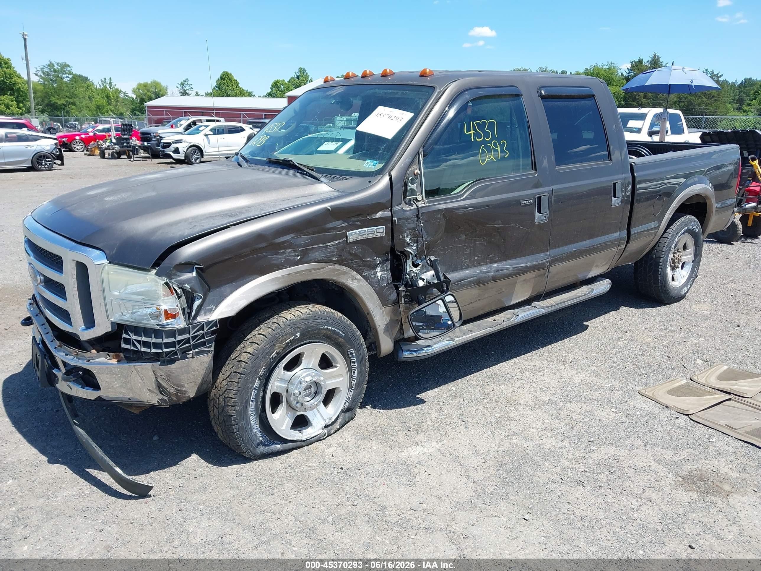 2005 Ford F-250 Lariat/xl/xlt Gray vin: 1FTSW21525EB50408