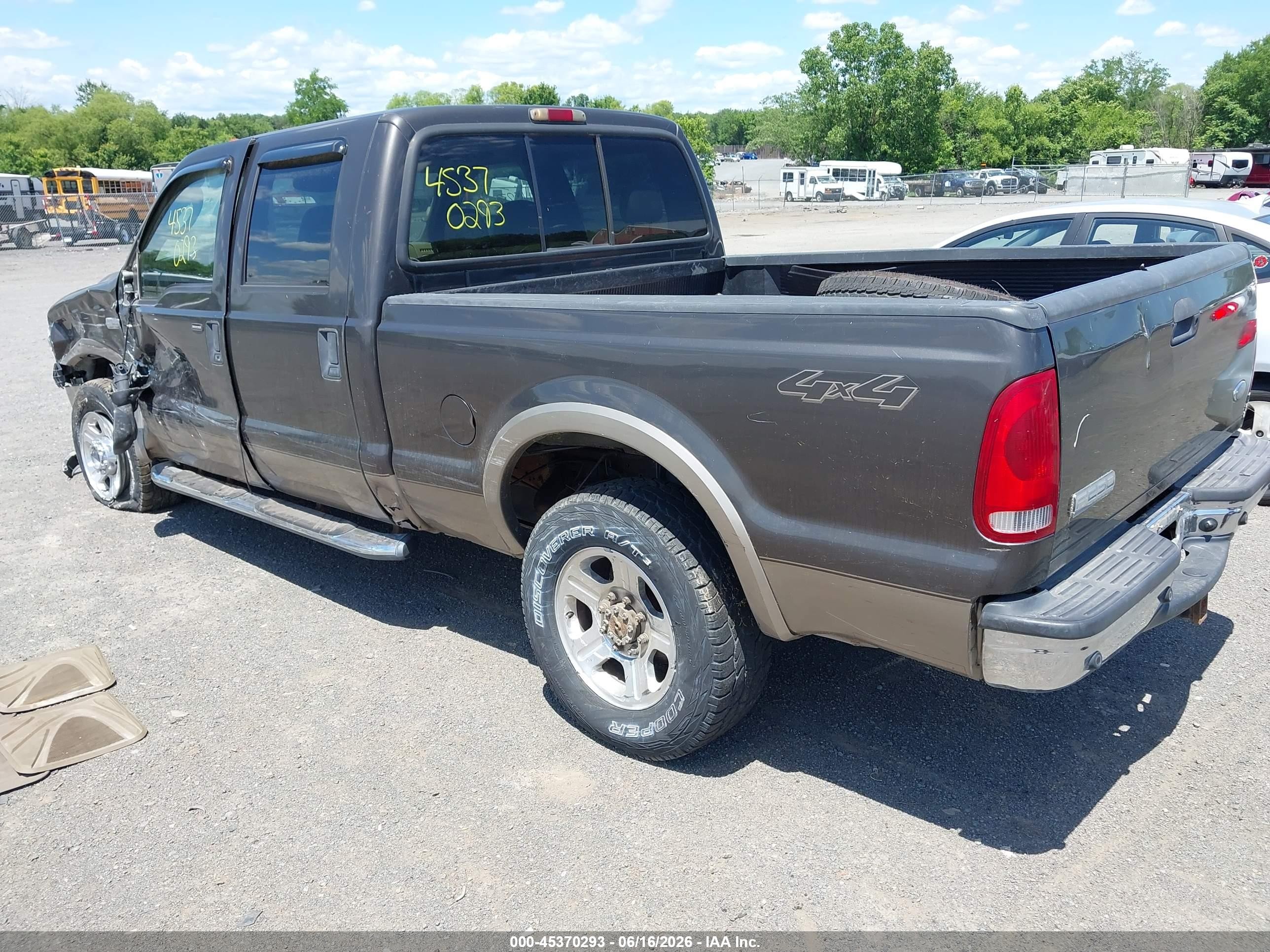 2005 Ford F-250 Lariat/xl/xlt Gray vin: 1FTSW21525EB50408
