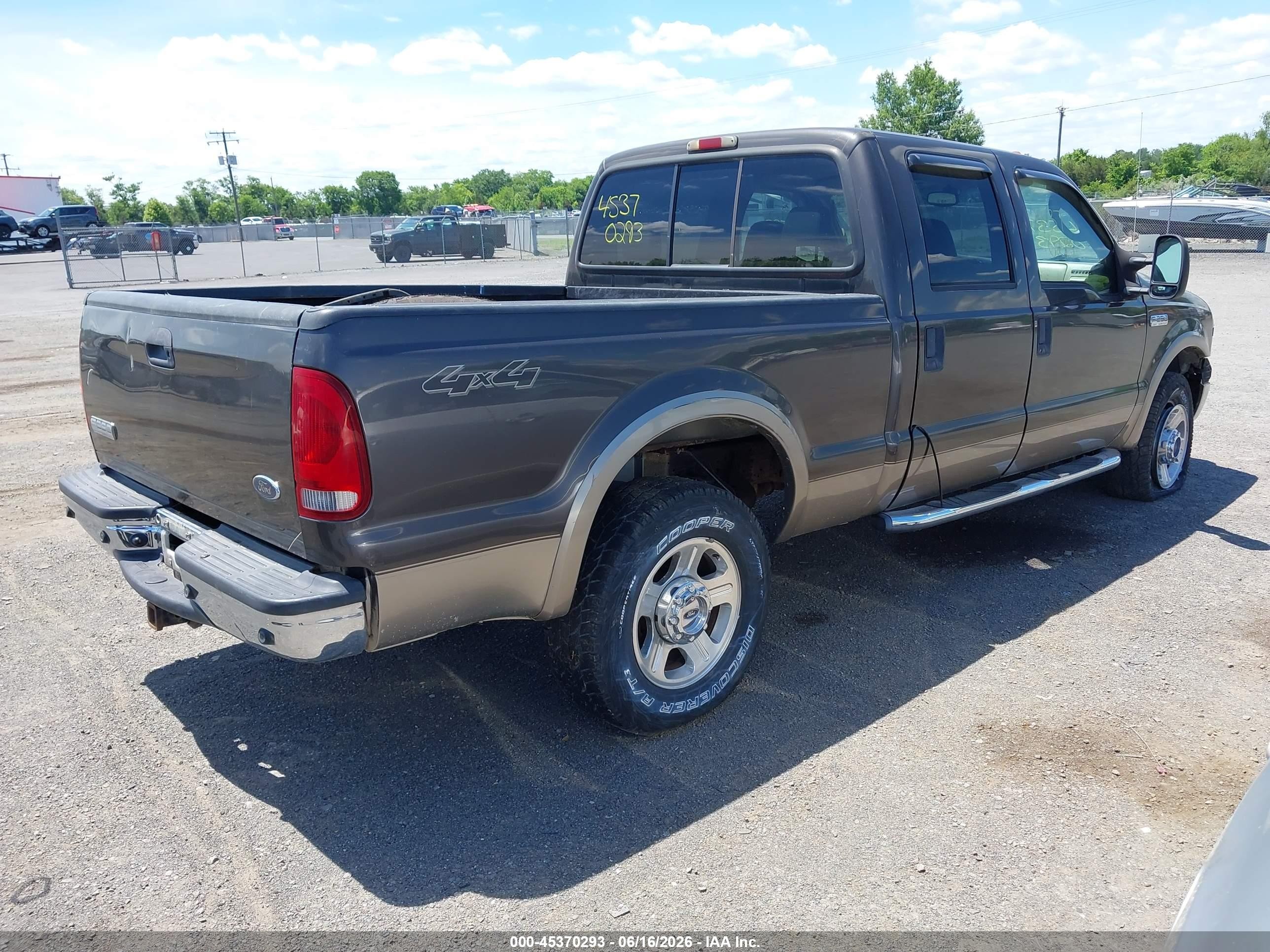 2005 Ford F-250 Lariat/xl/xlt Gray vin: 1FTSW21525EB50408