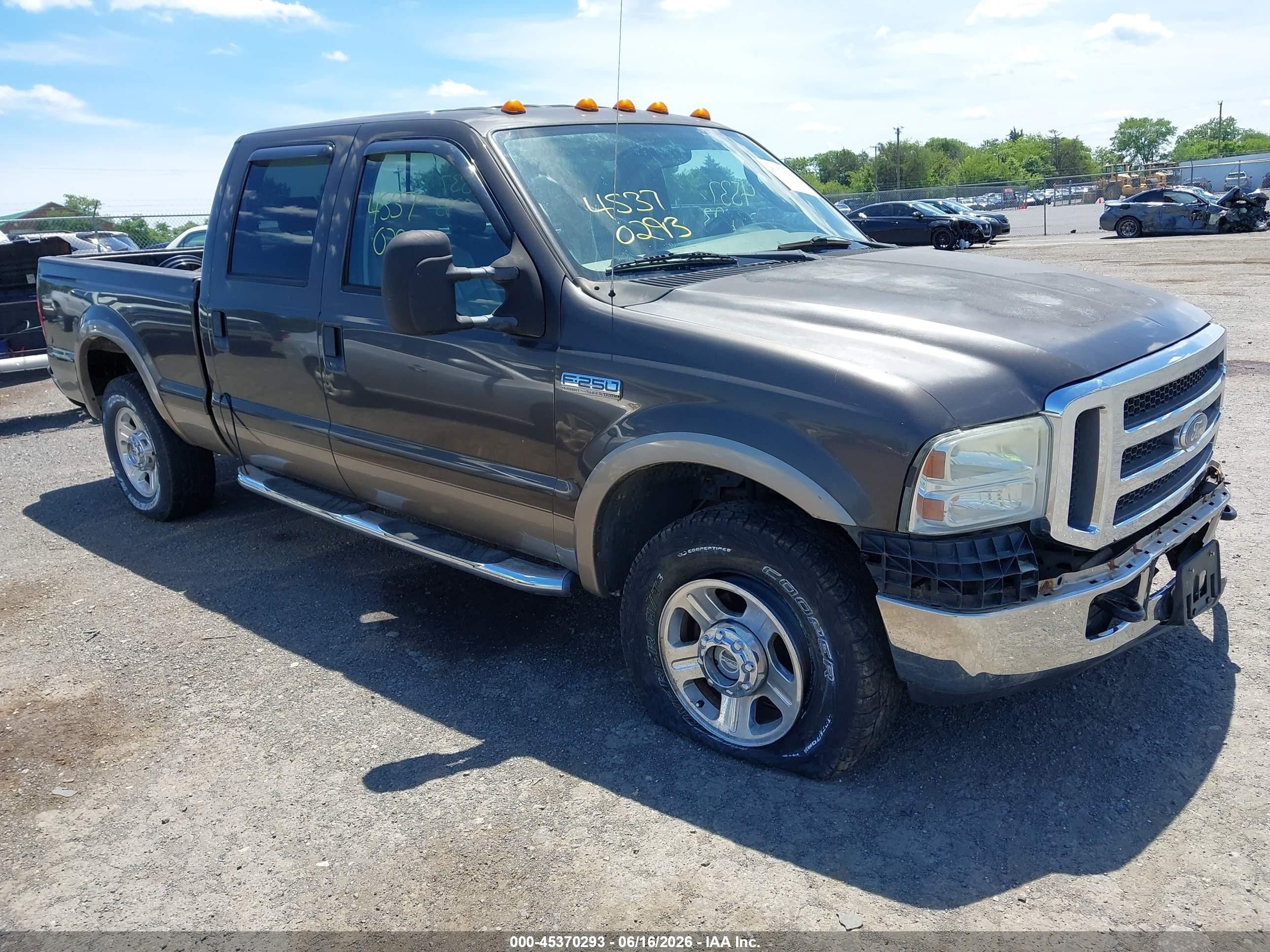 2005 Ford F-250 Lariat/xl/xlt Gray vin: 1FTSW21525EB50408
