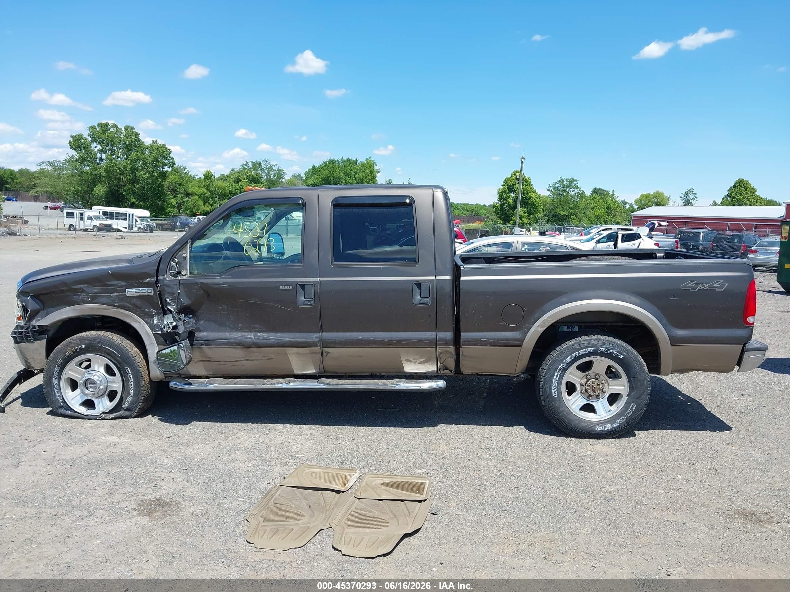 2005 Ford F-250 Lariat/xl/xlt Gray vin: 1FTSW21525EB50408