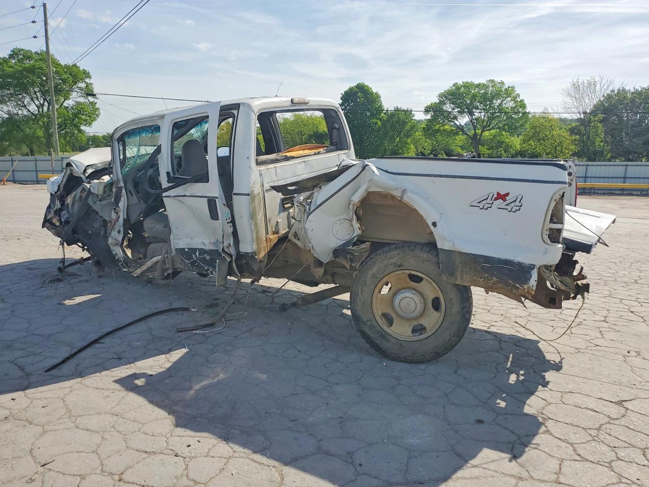 2006 Ford F250 Super Duty White vin: 1FTSW21526EC45908