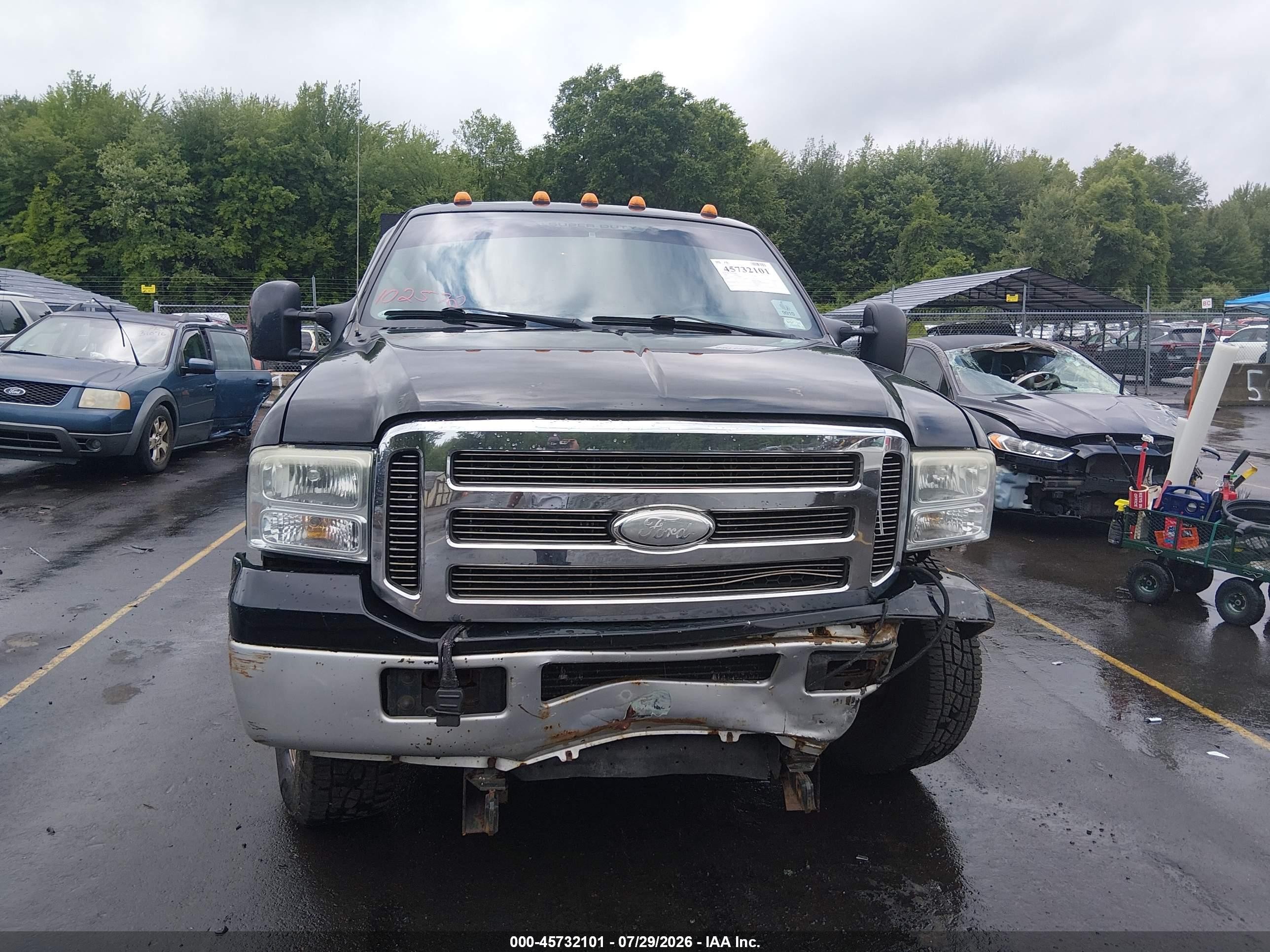 2005 Ford F-250 Lariat/xl/xlt Black vin: 1FTSW21535EB58906