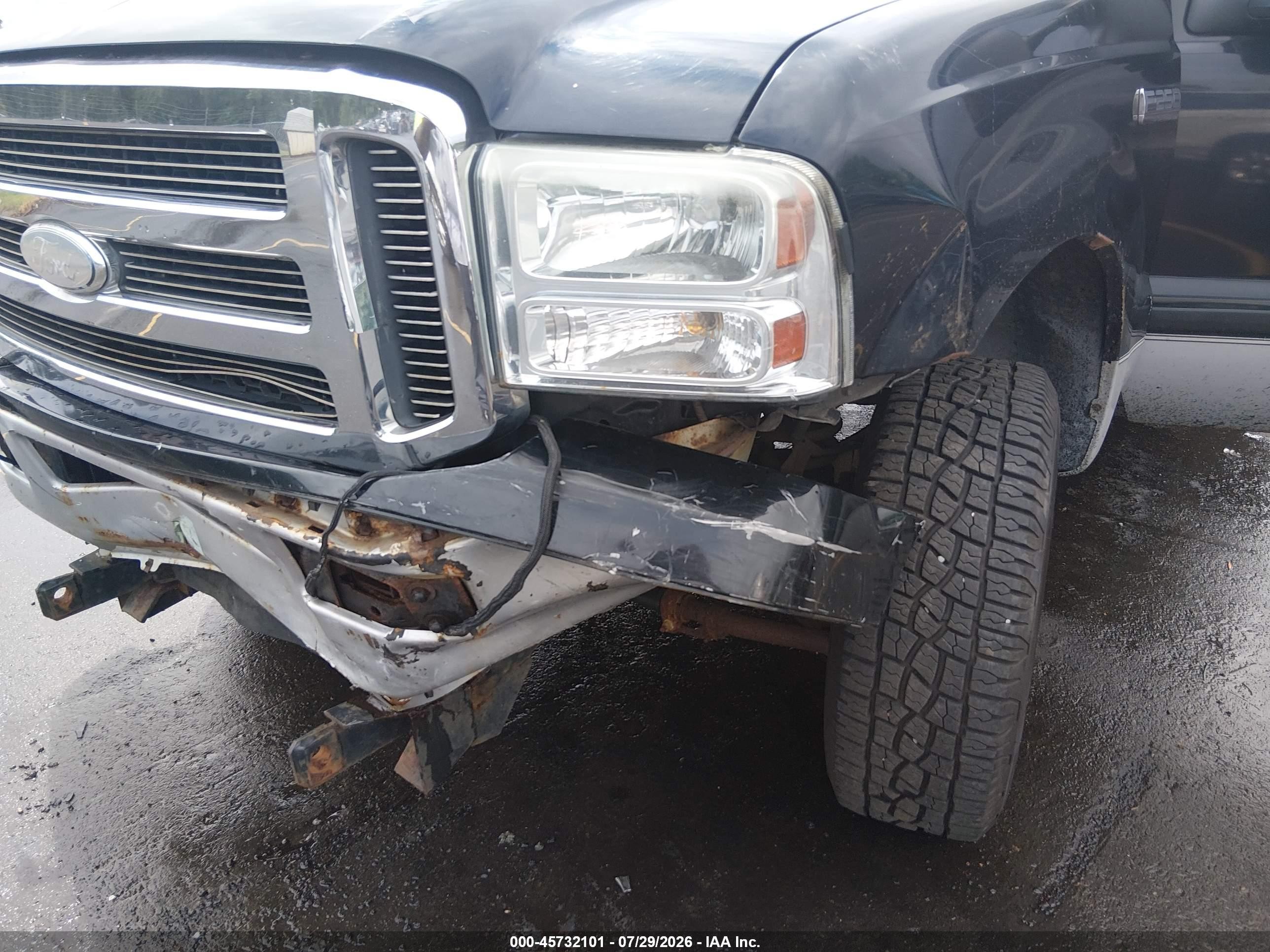 2005 Ford F-250 Lariat/xl/xlt Black vin: 1FTSW21535EB58906