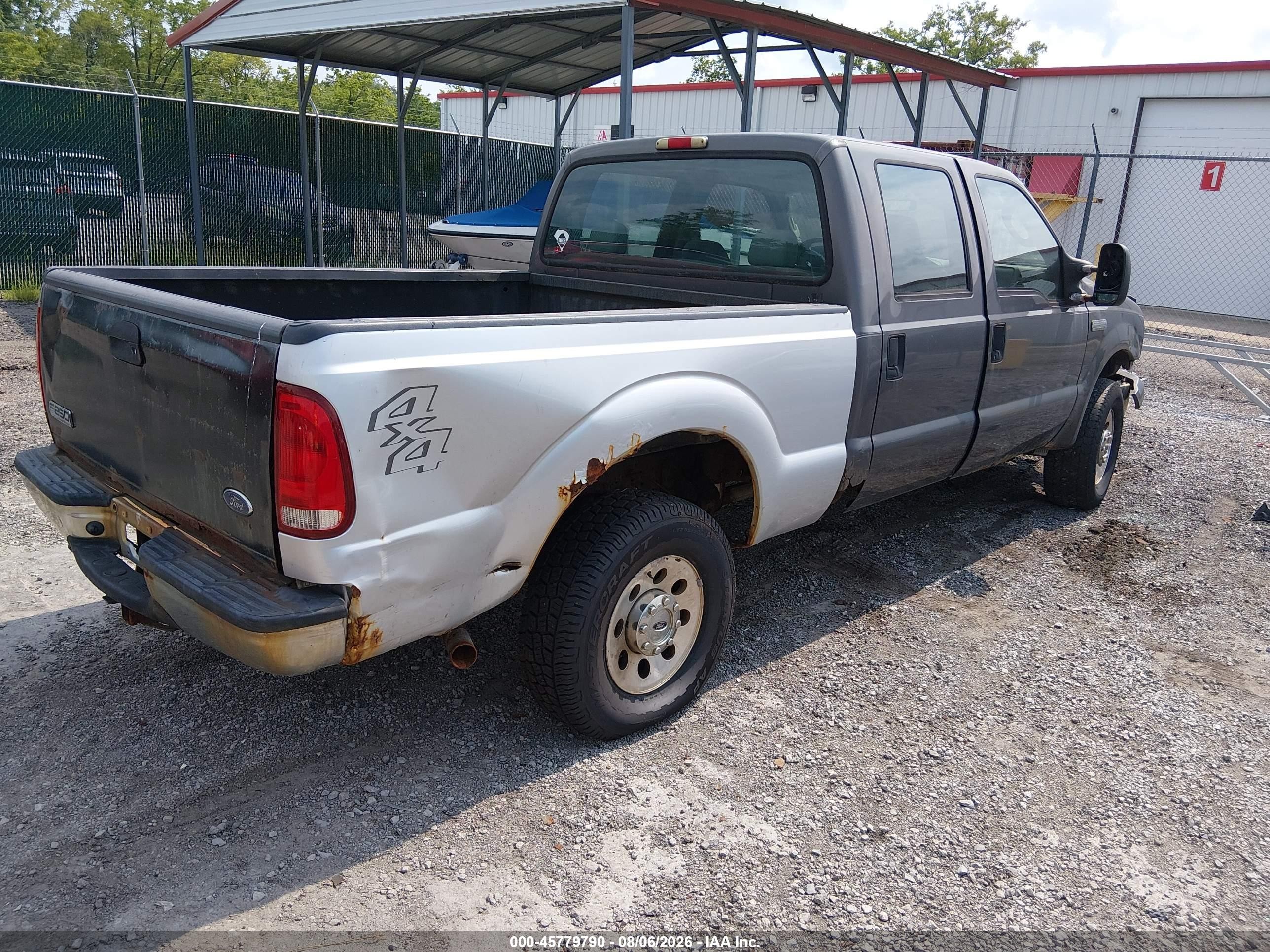 2005 Ford F-250 Lariat/xl/xlt Серый vin: 1FTSW21535EB87144