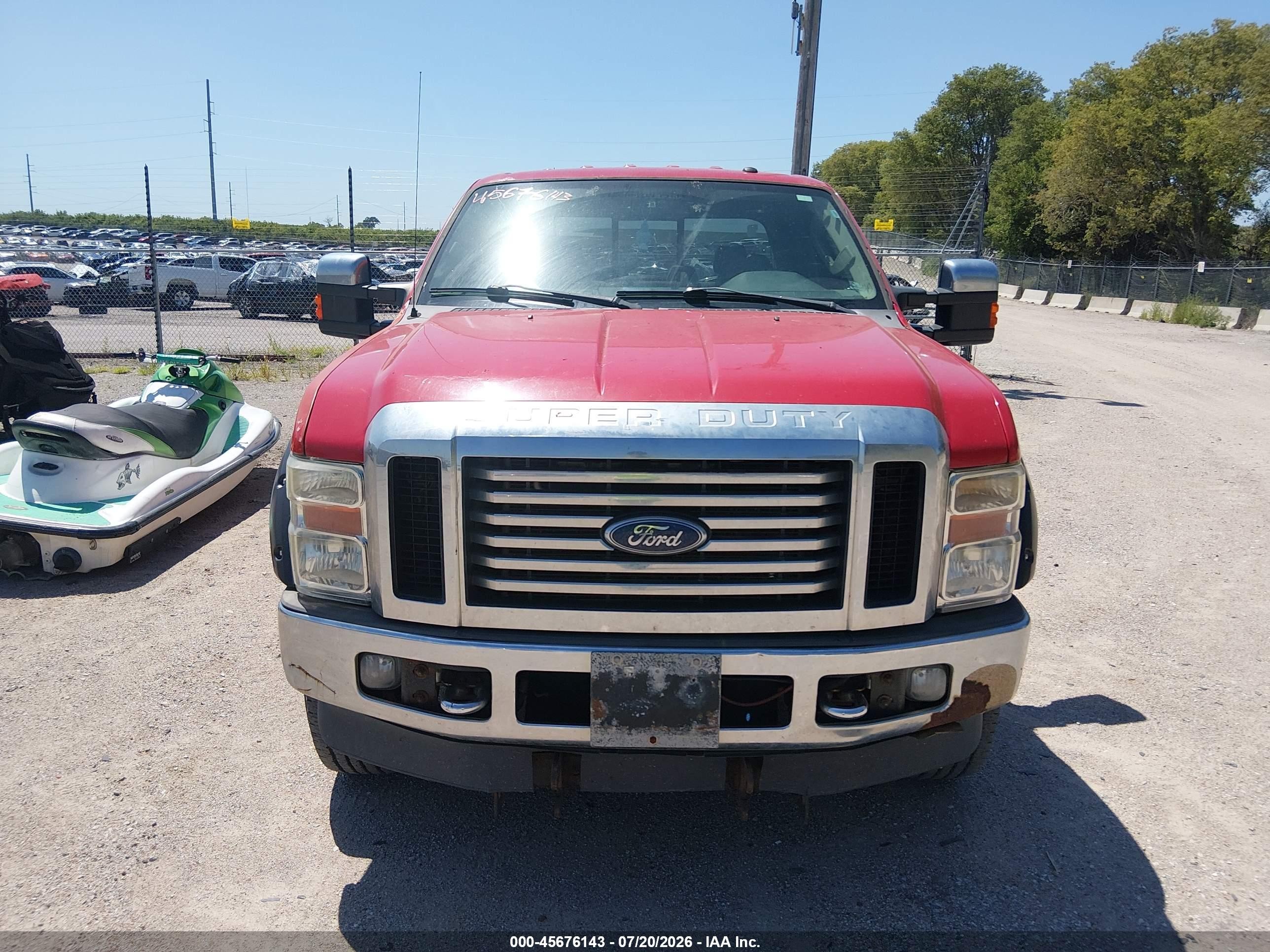 2009 Ford Super Duty F-250 Srw Lariat Red vin: 1FTSW21549EA68413