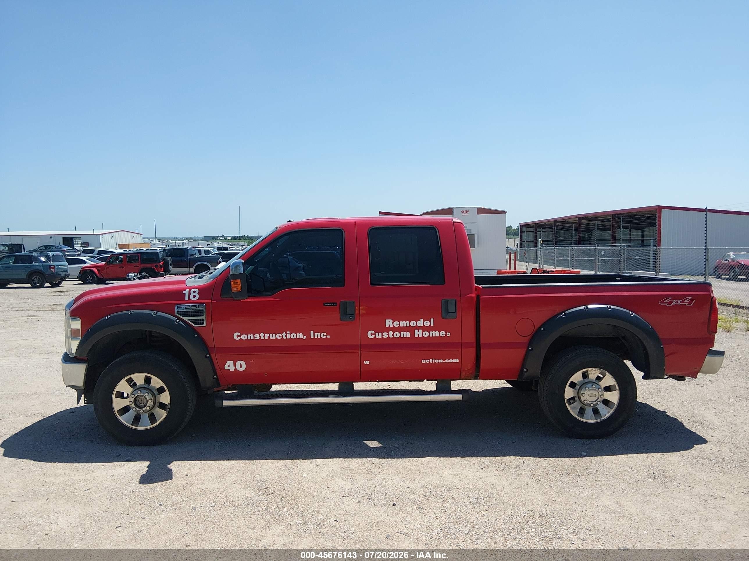 2009 Ford Super Duty F-250 Srw Lariat Red vin: 1FTSW21549EA68413
