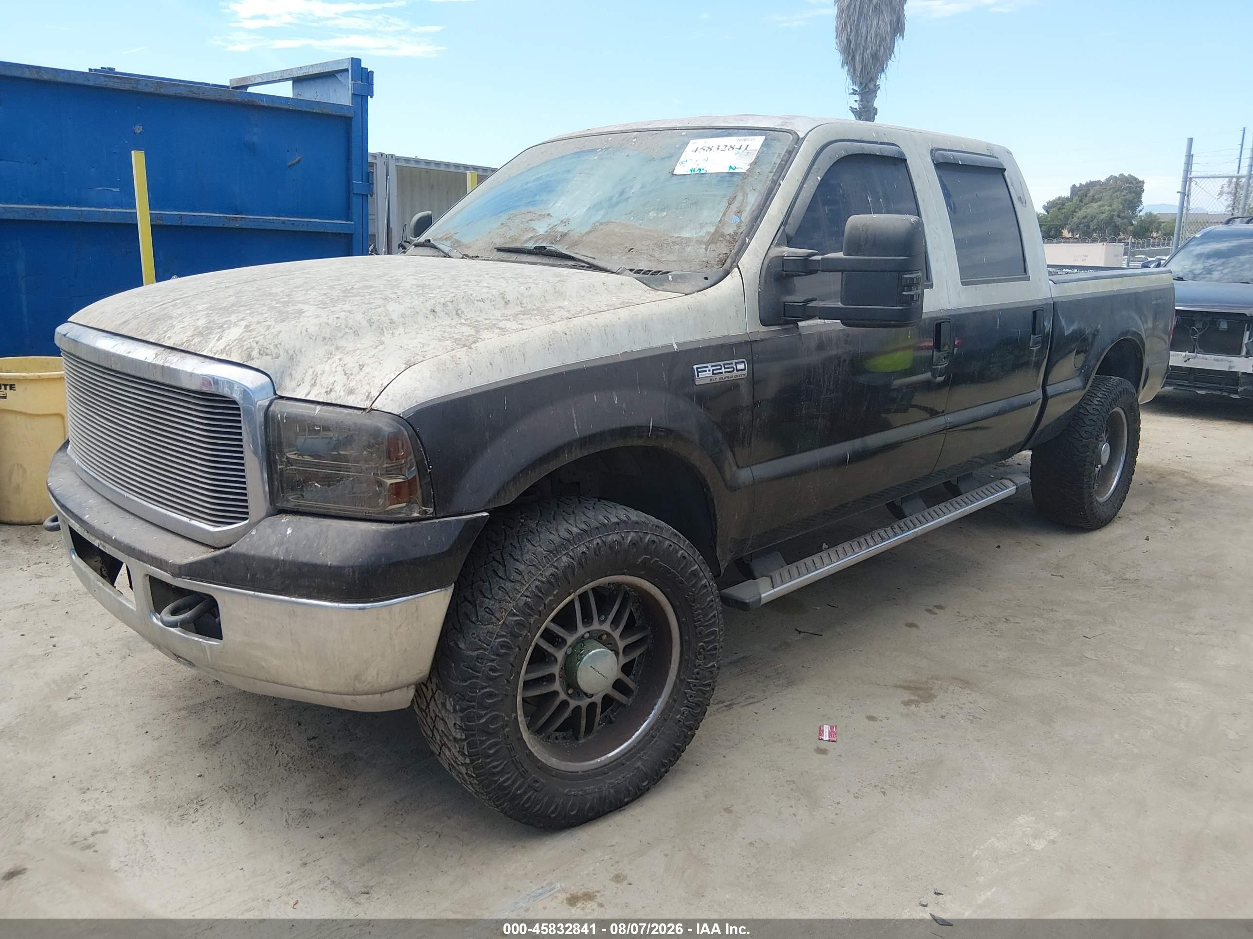 2005 Ford F-250 Lariat/xl/xlt Black vin: 1FTSW21565EA58931