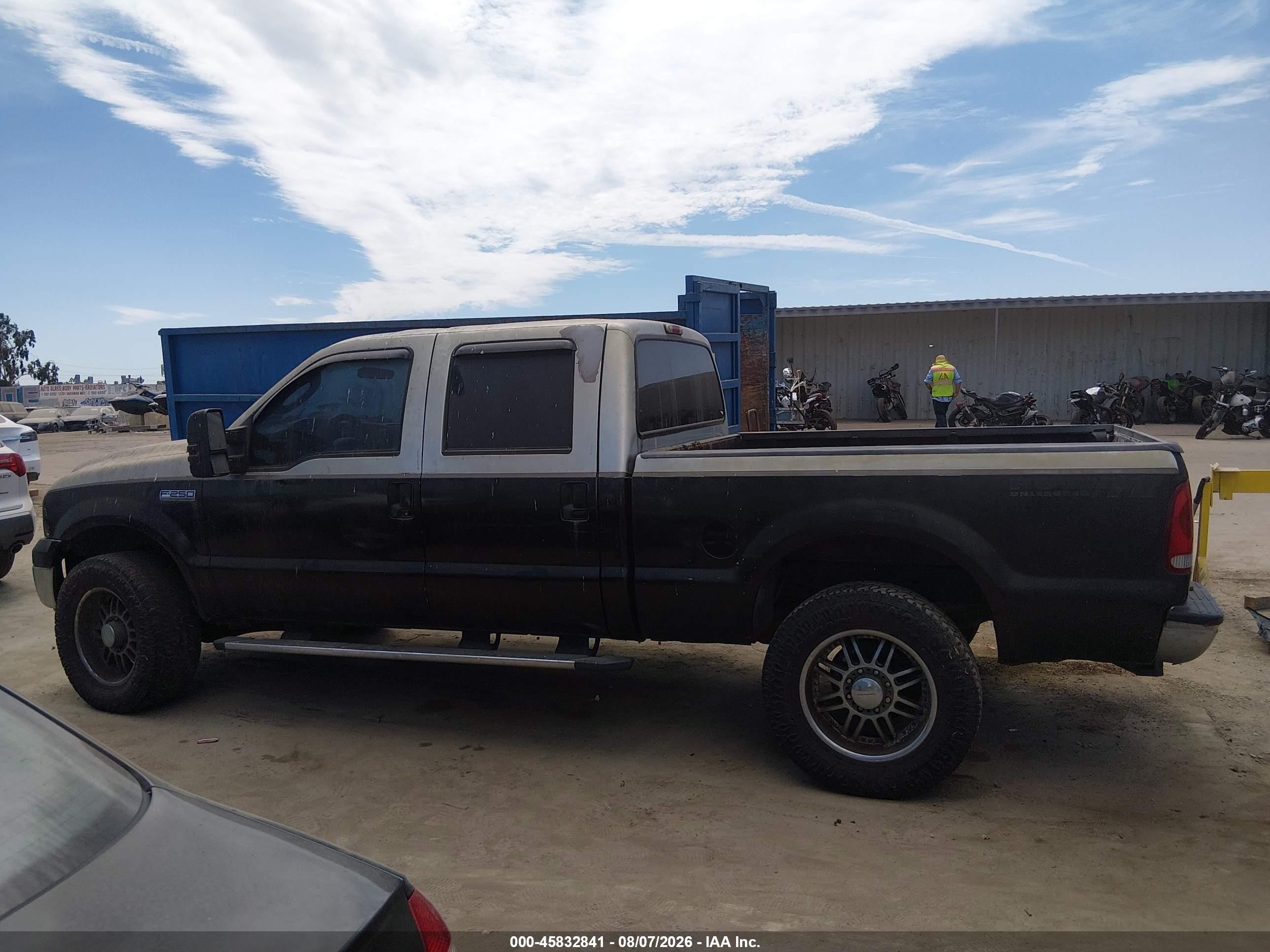 2005 Ford F-250 Lariat/xl/xlt Black vin: 1FTSW21565EA58931