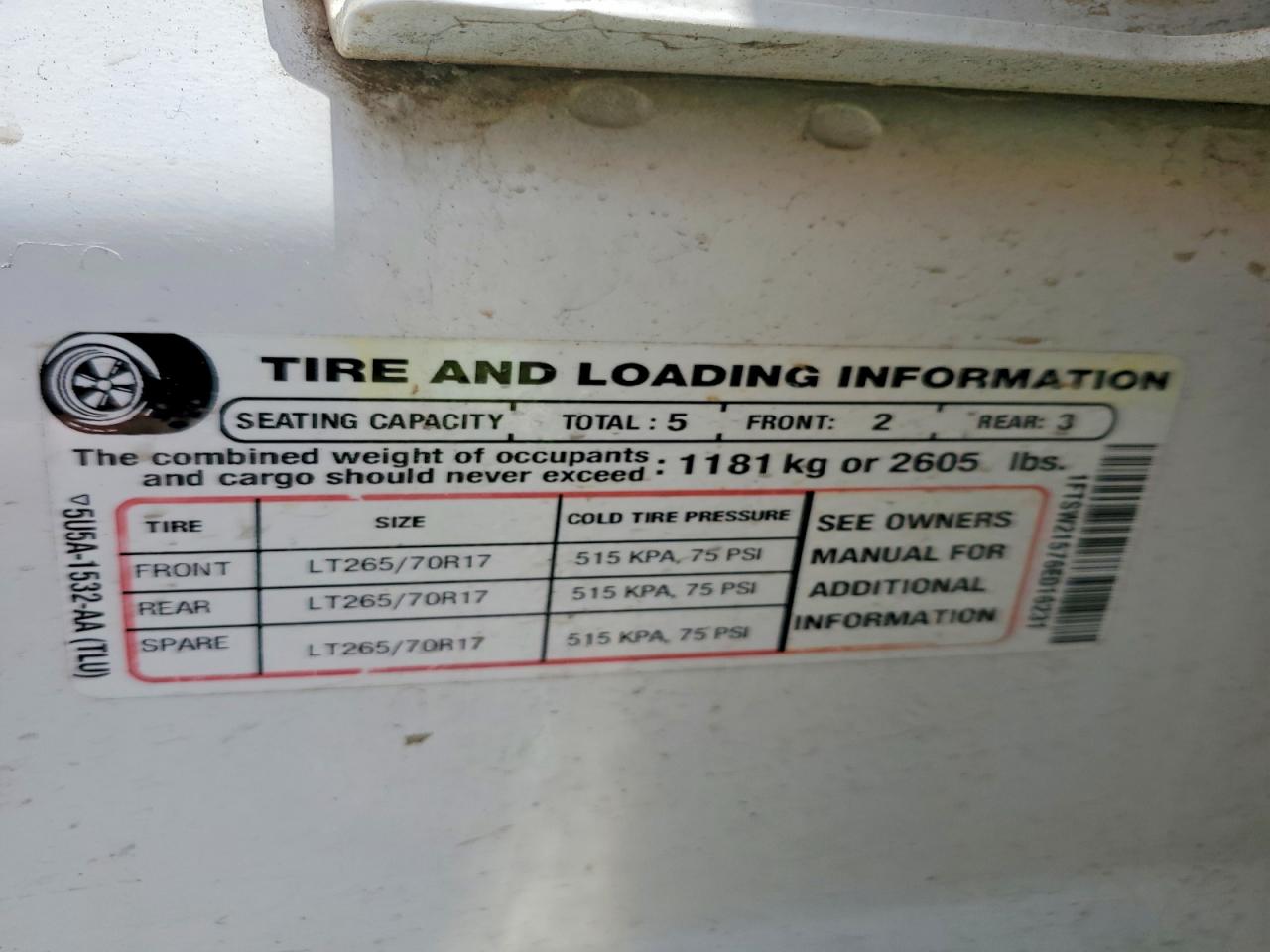 2006 Ford F250 Super Duty White vin: 1FTSW21576ED16231